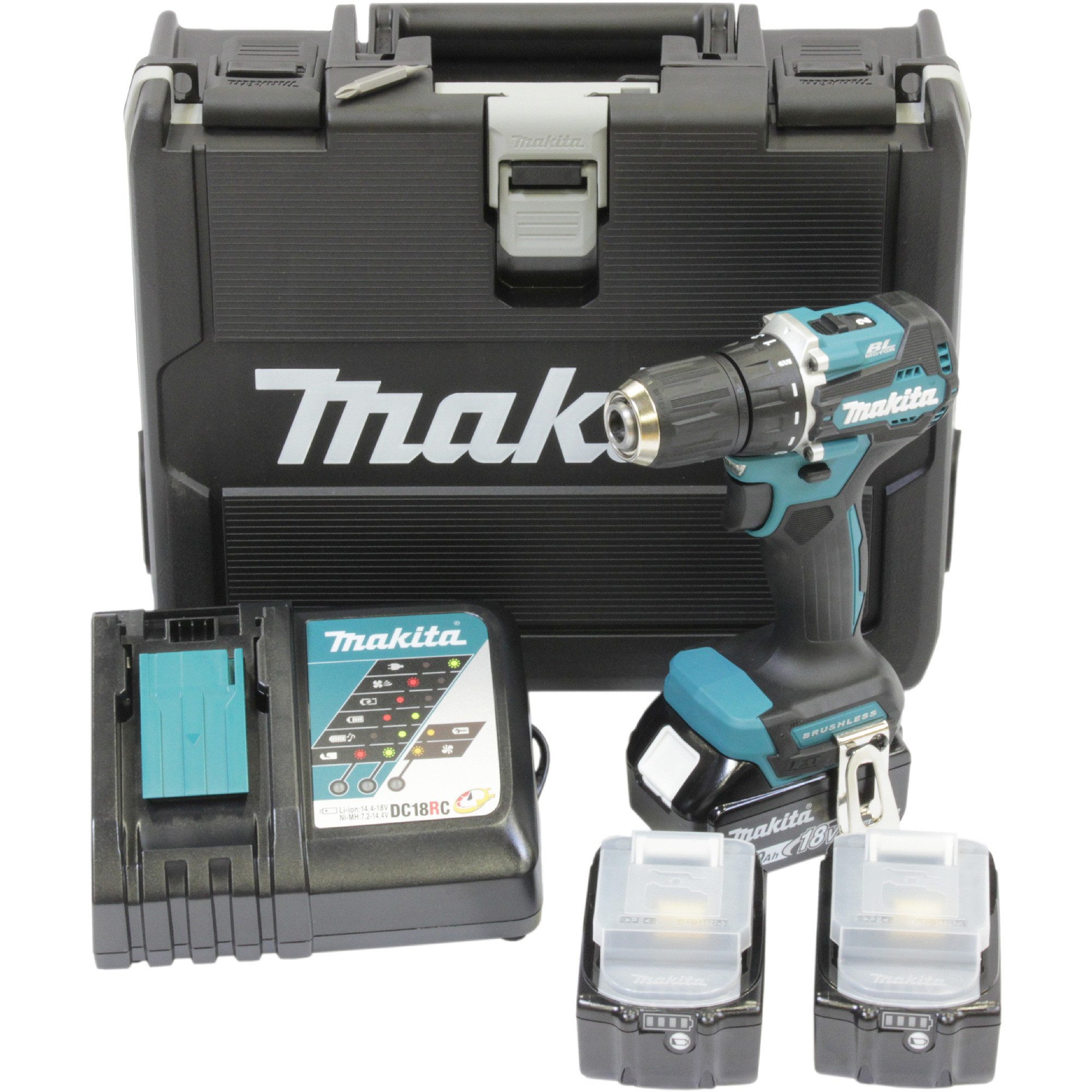 Makita Akku-Bohrschrauber Makita Akku-Bohrschrauber DDF487RFE3, 18Volt,