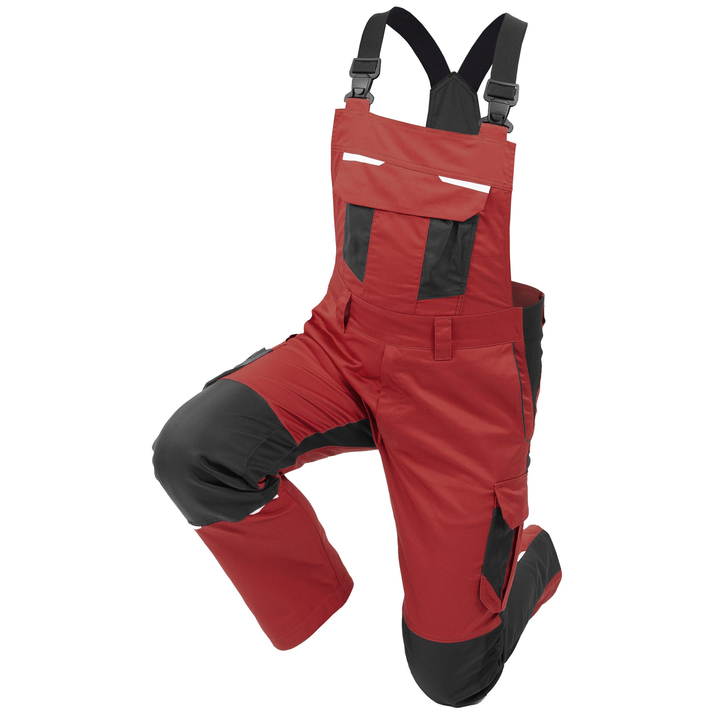 Qualitex Workwear Arbeitslatzhose Latzhose 'iND' red