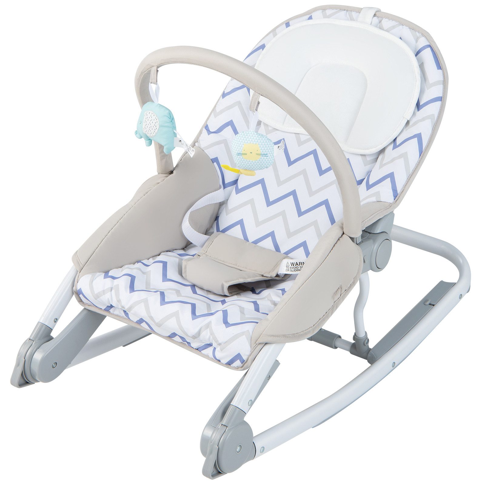 COSTWAY Babywippe, Babyschaukel 3-stufig verstellbar, klappbar,