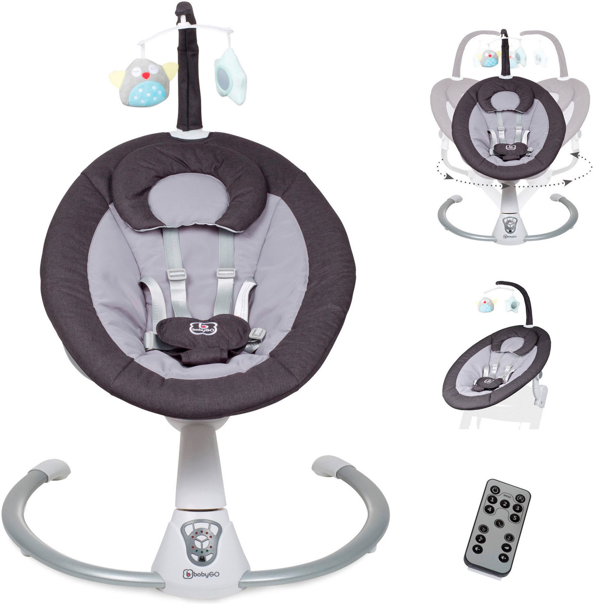 BabyGo Babywippe Homey, mit Schaukelbewegungen und