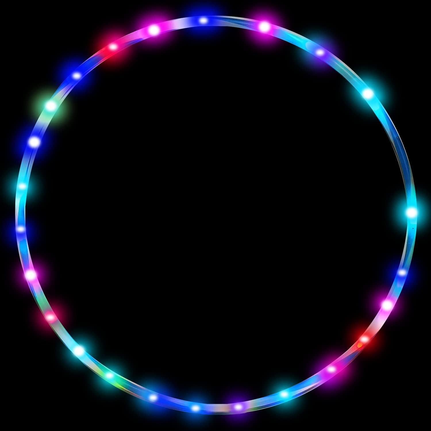 ZEUOPQ Hula-Hoop-Reifen LED Hula‑Hoop Reifen Leuchtender