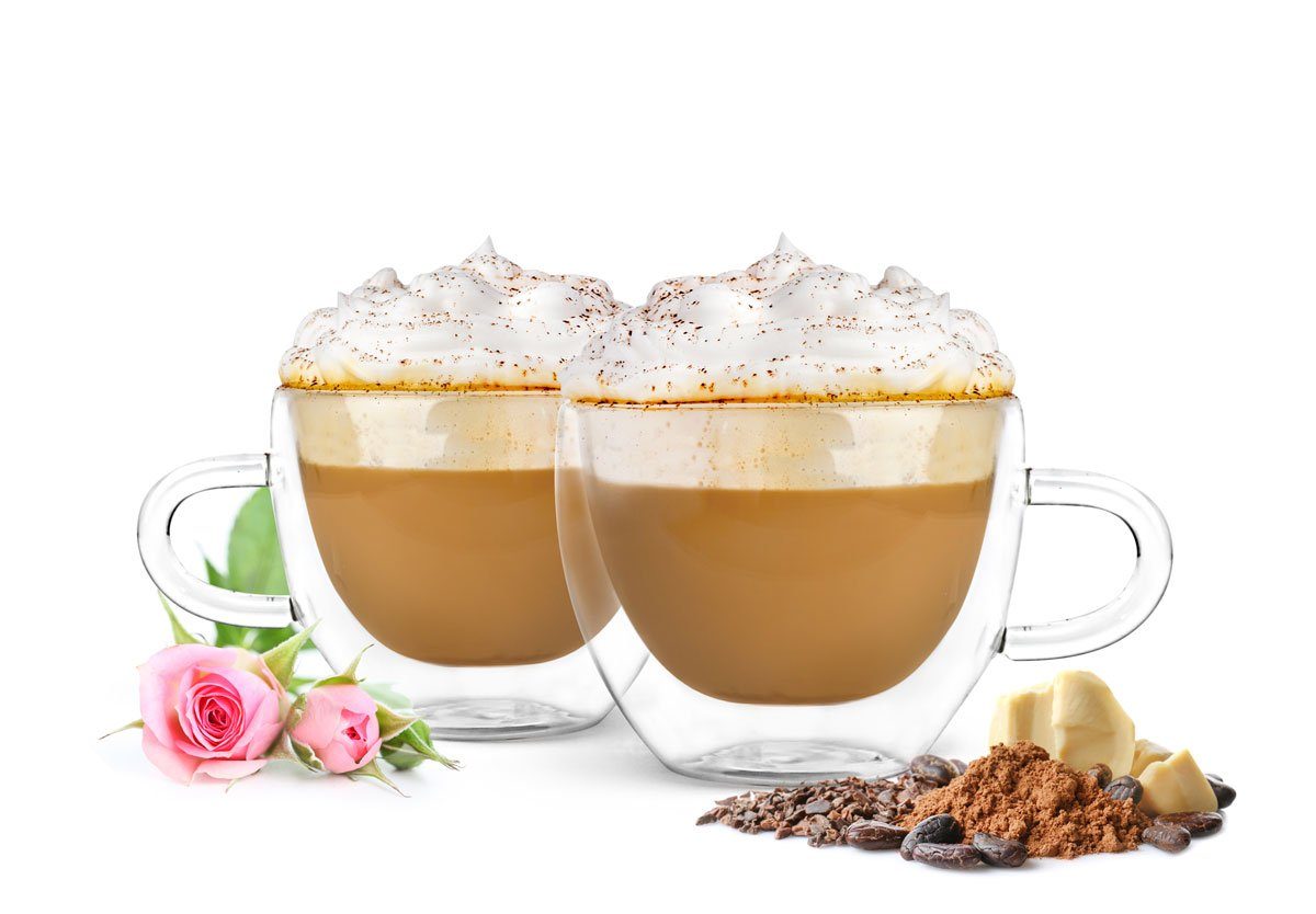 Sendez Thermoglas 4 Doppelwandige Cappuccino Tassen
