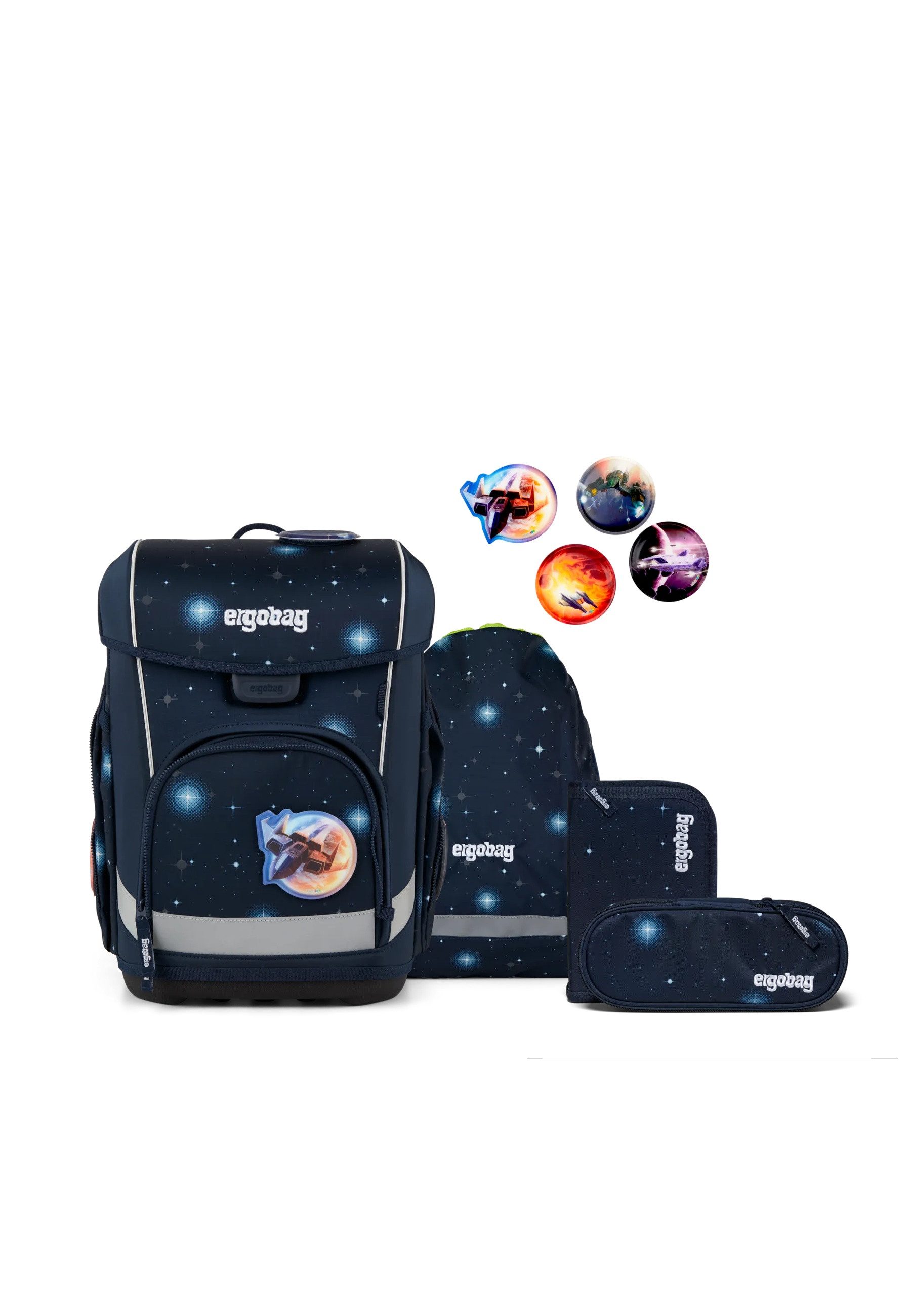 ergobag Schulranzen cubo light Set (6-tlg.,