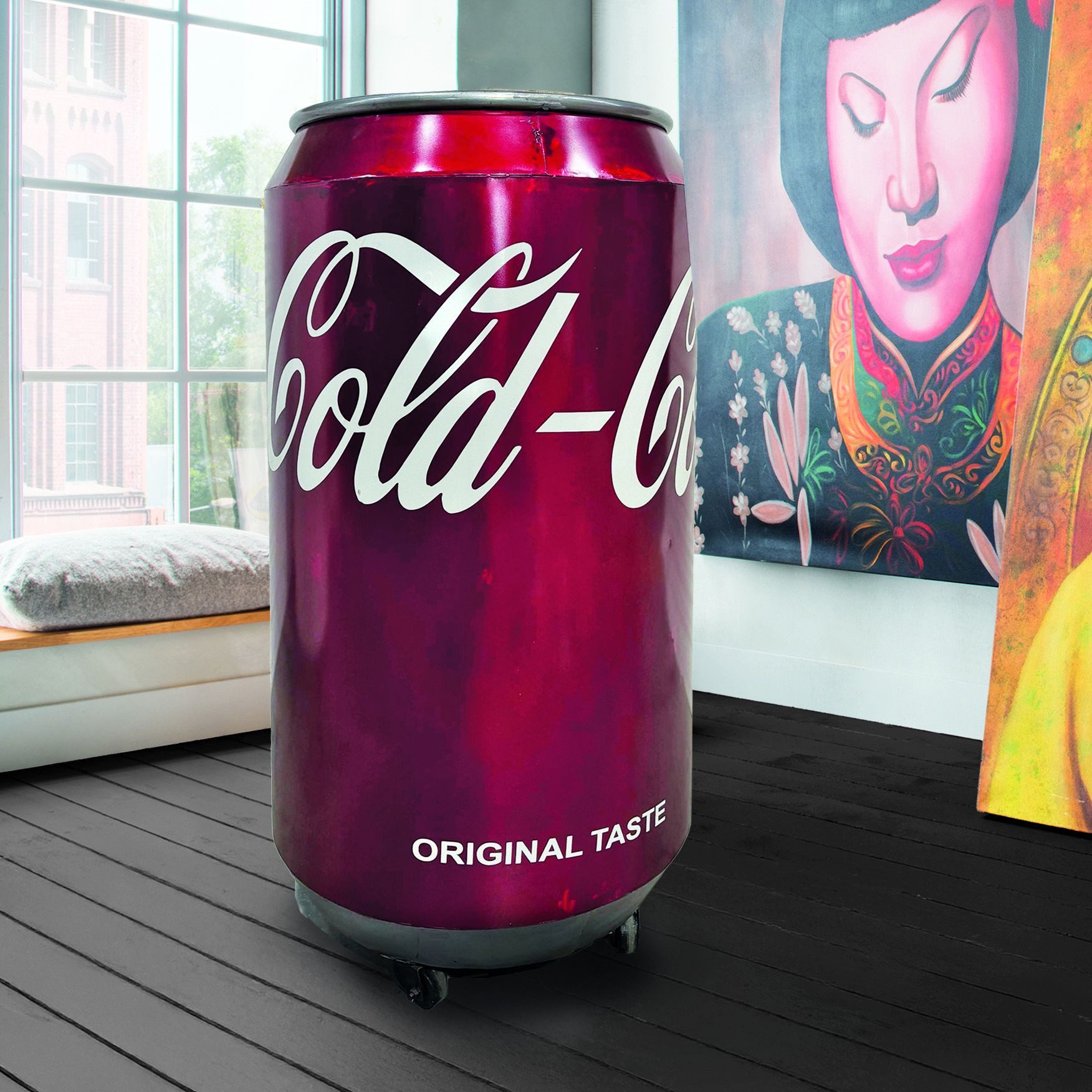 More2Home Barschrank Stehbar COLA-DOSE, Metall vintage