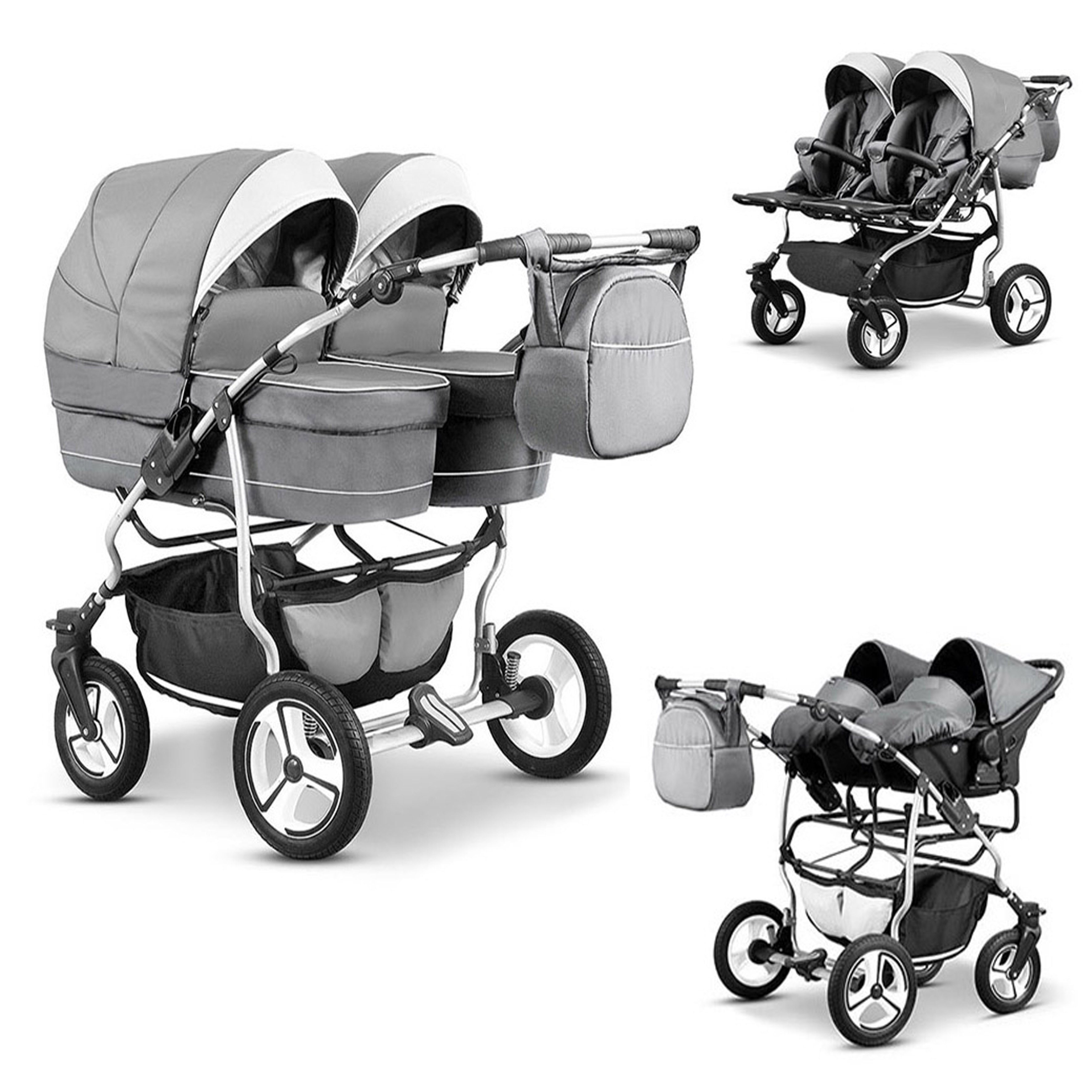 BabyMerc Zwillingswagen Twin Star 4 in