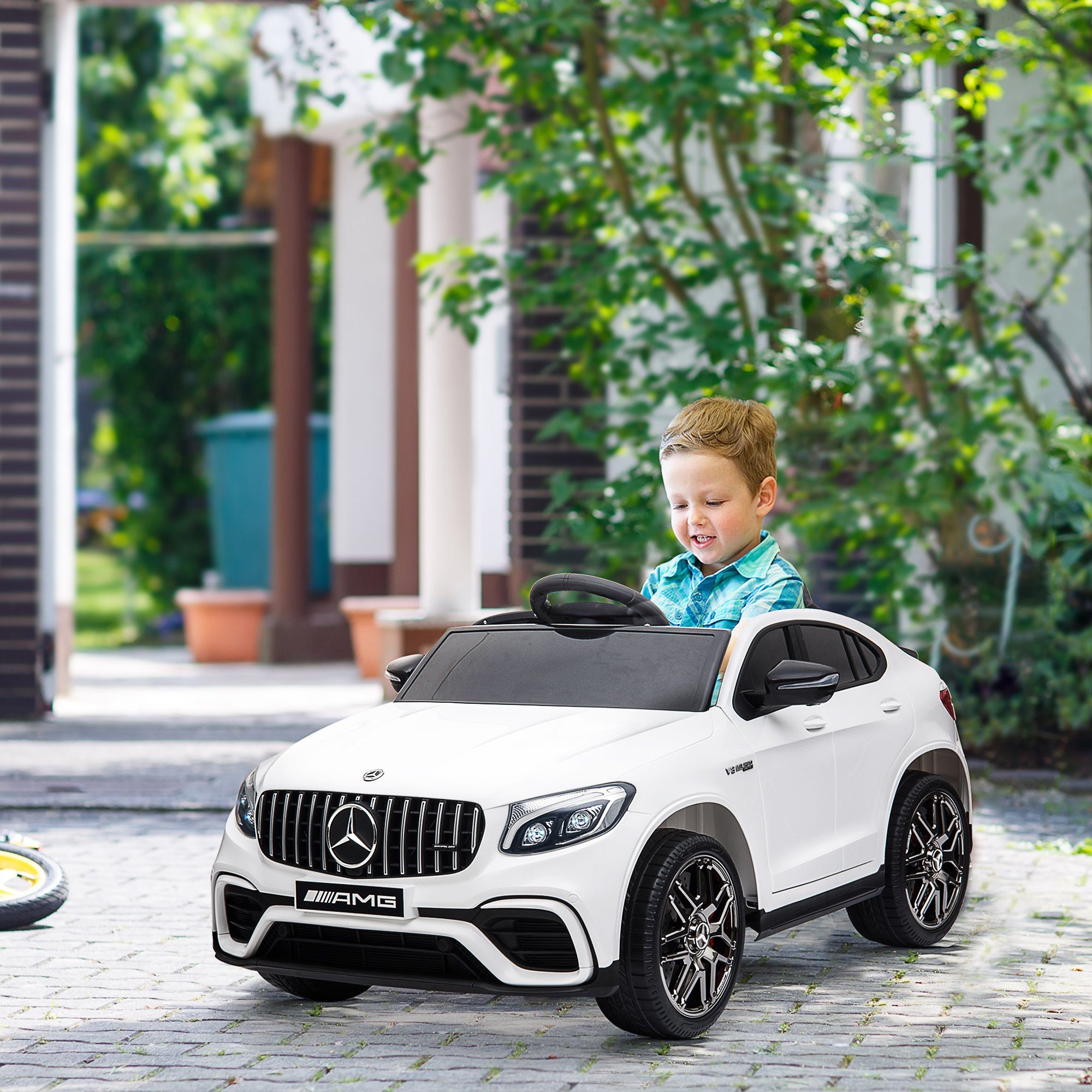 HOMCOM Elektro-Kinderauto Kinderfahrzeug, Elektroauto, mit Fernbedienung