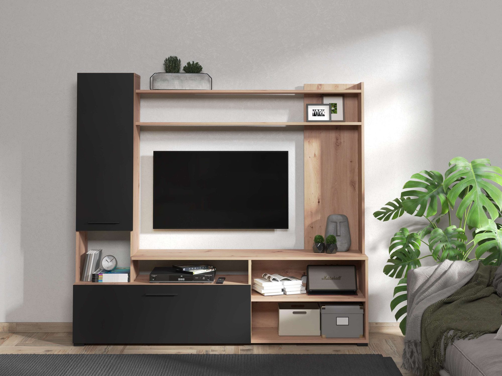 INOSIGN Wohnwand Braga Wohnwand, Mediawand, Anbauwand,