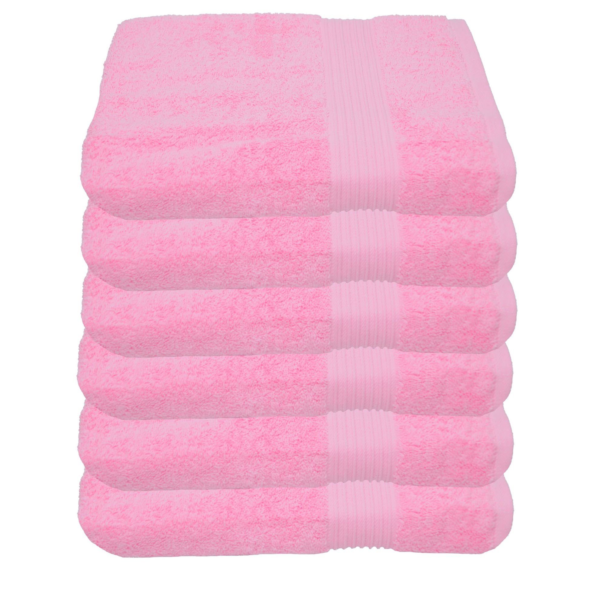Julie Julsen Handtücher 6-Handtücher-Babyrosa-Handtuch 50 x