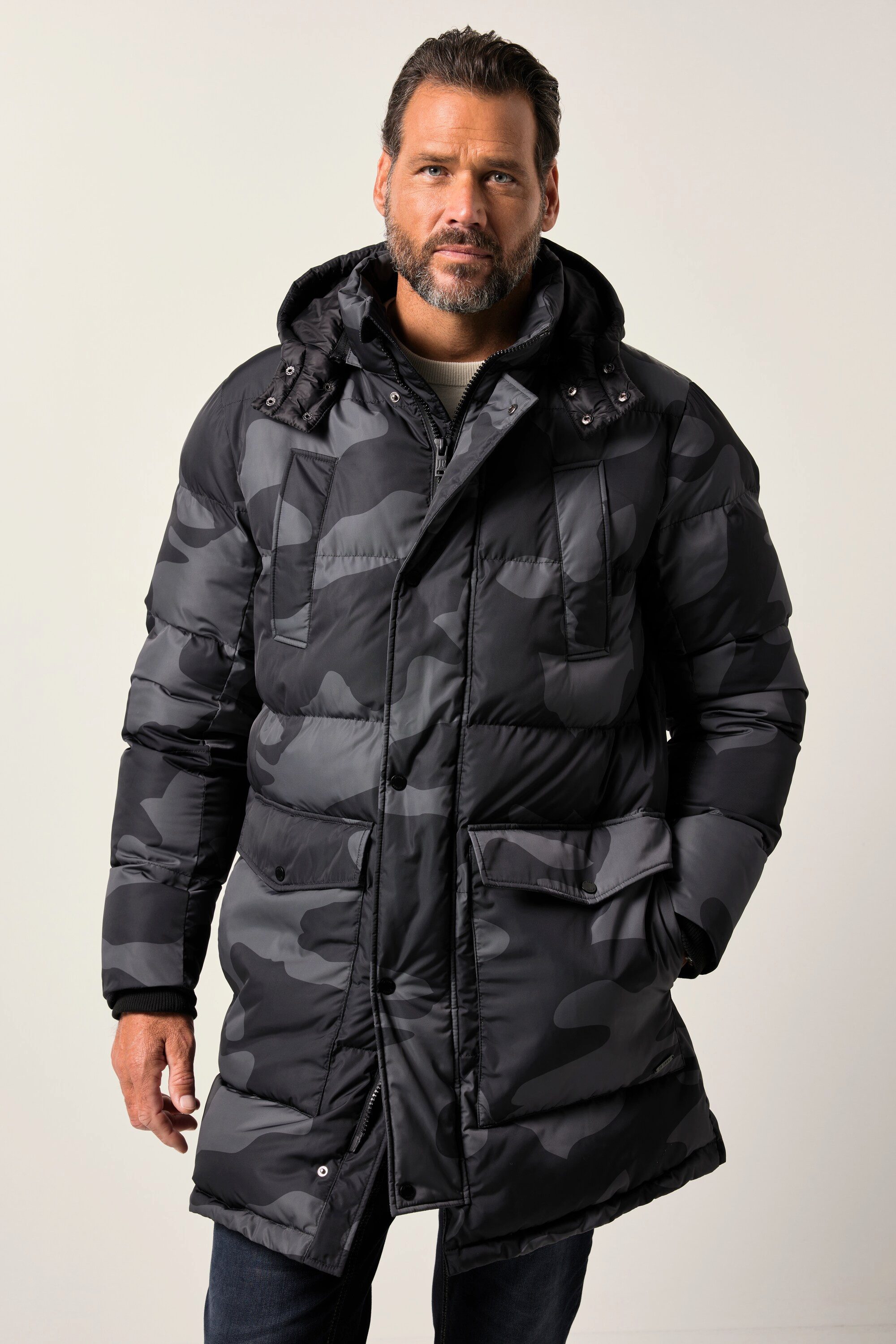 JP1880 Parka JP1880 Stepp-Parka Camouflage Kapuze