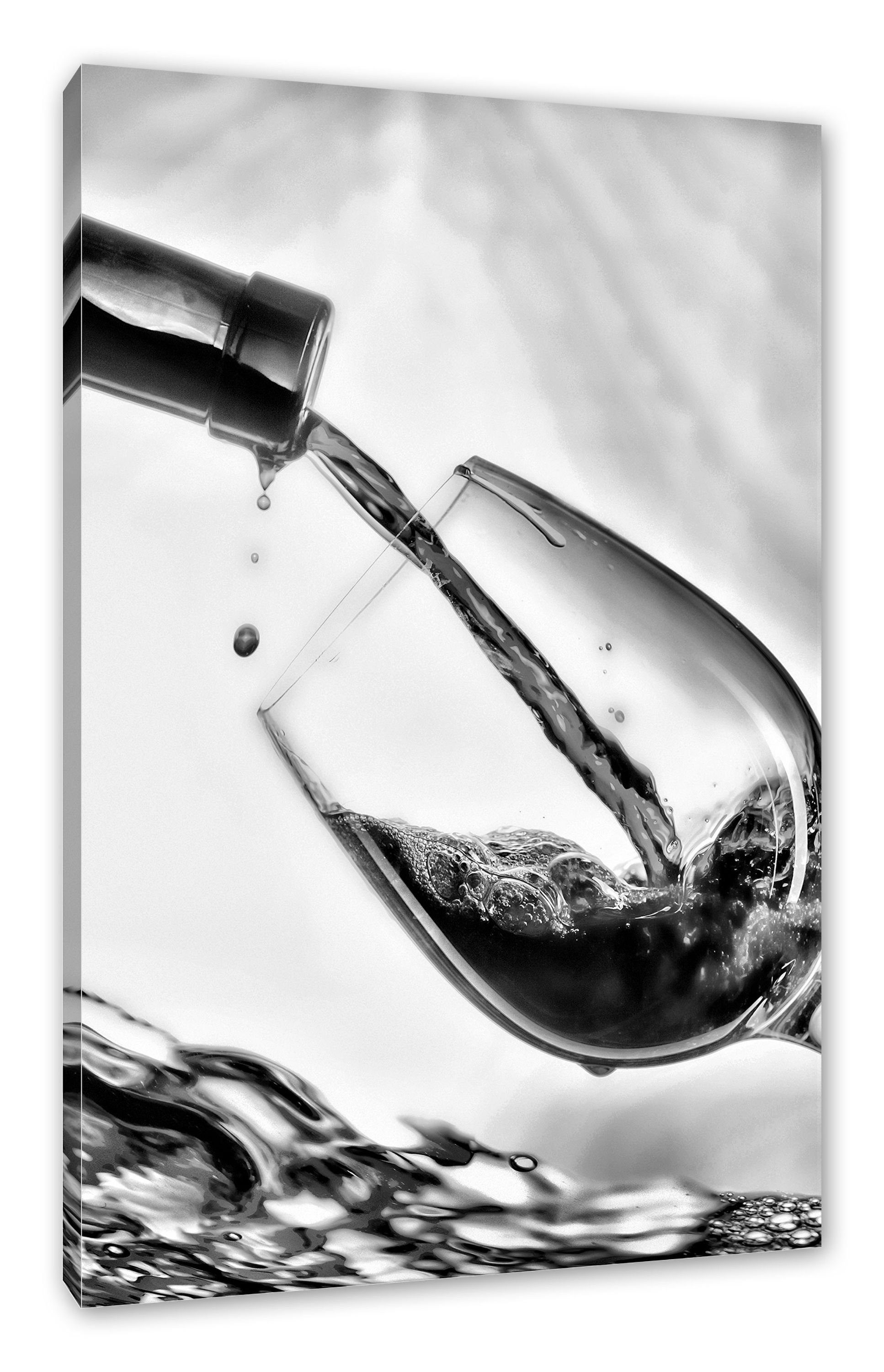 Pixxprint Leinwandbild Wein, Wein (1 St),
