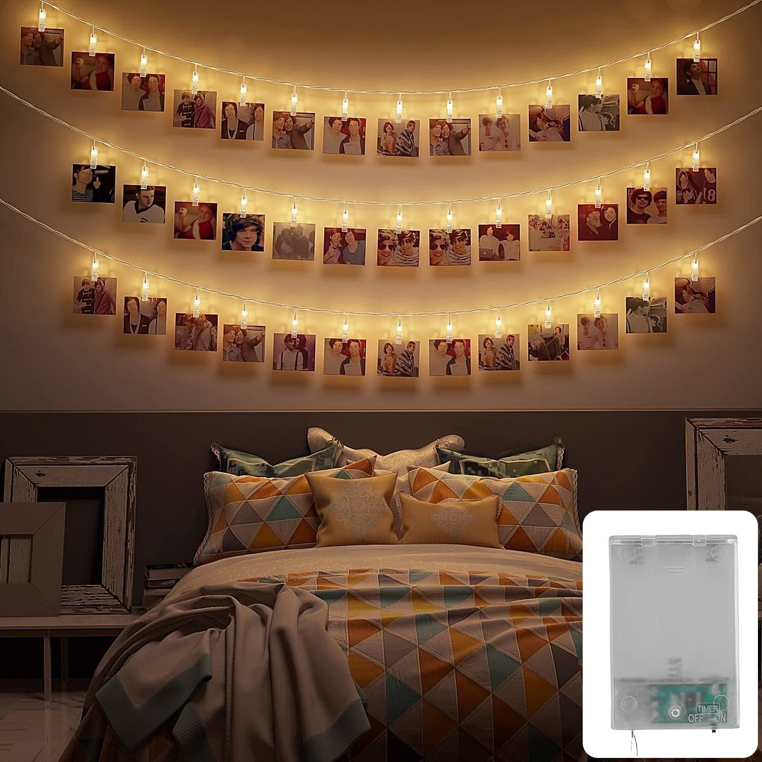 COZY HOME LED-Lichterkette Fotoclip Lichterkette -