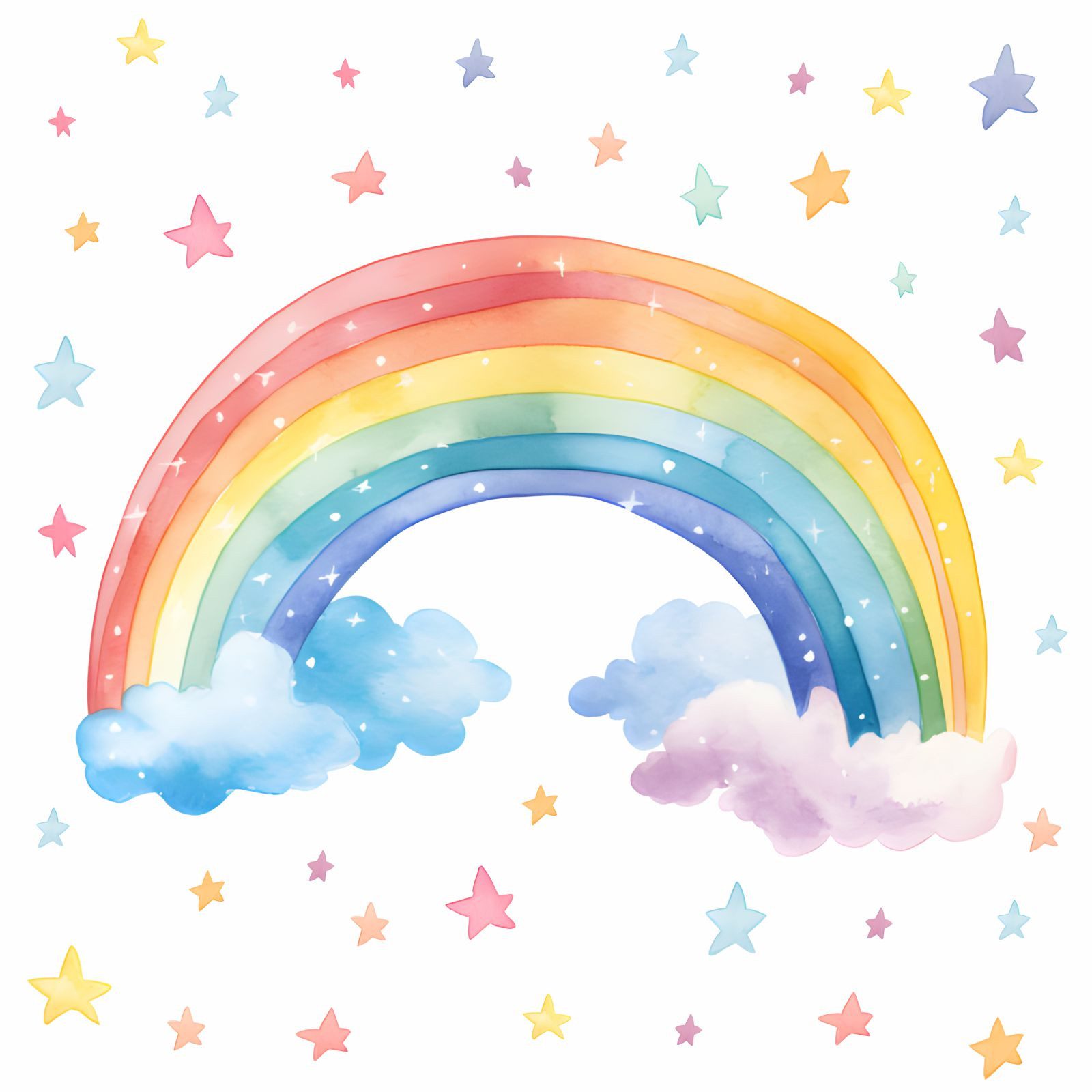 nikima Wandtattoo 251 Wandtattoo Regenbogen bunt