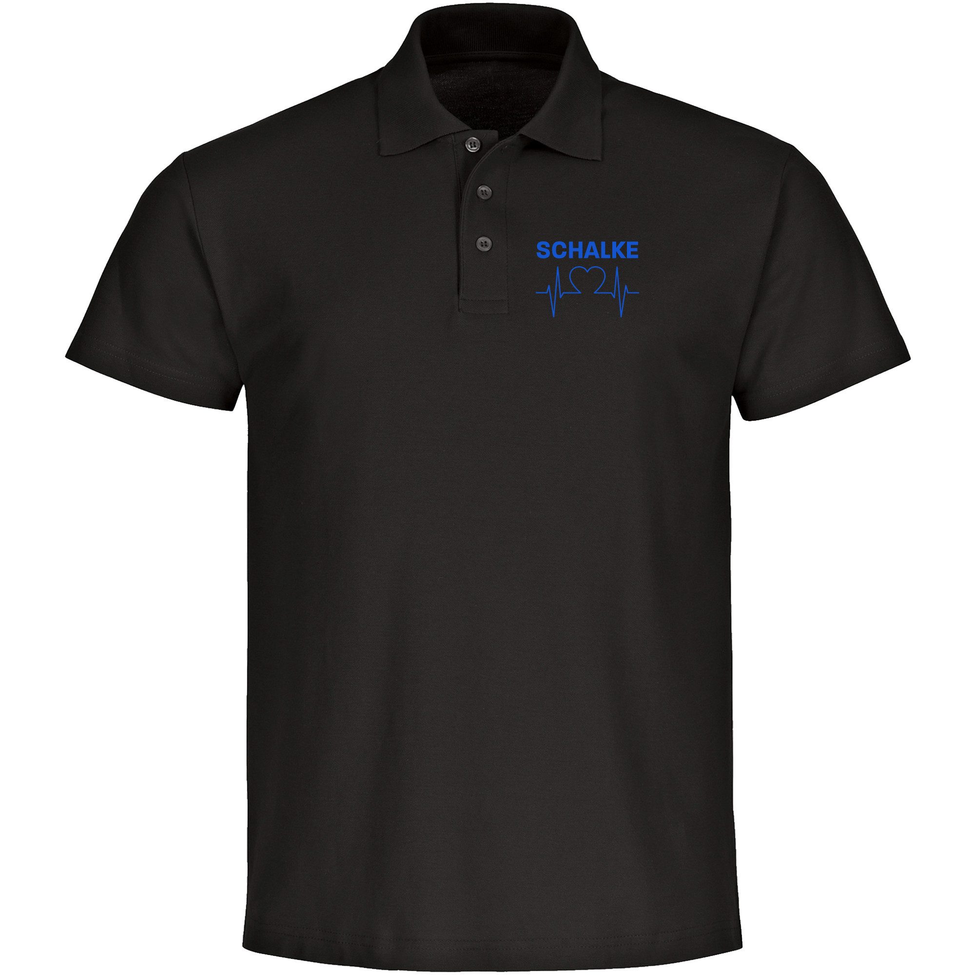 multifanshop Poloshirt Schalke - Herzschlag -