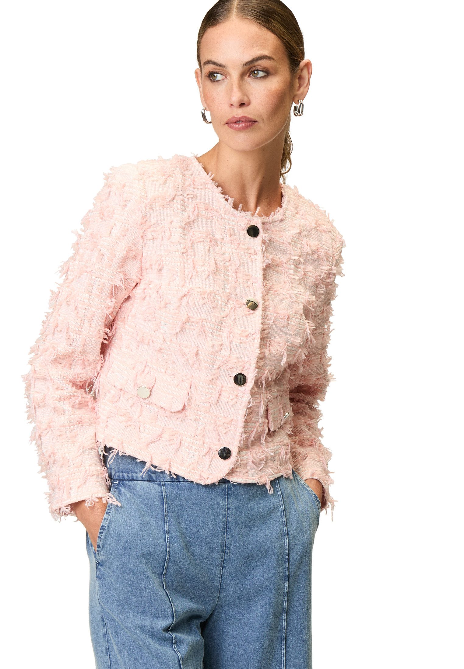 Zero Jackenblazer zero Bouclè-Blazer mit Klappentaschen
