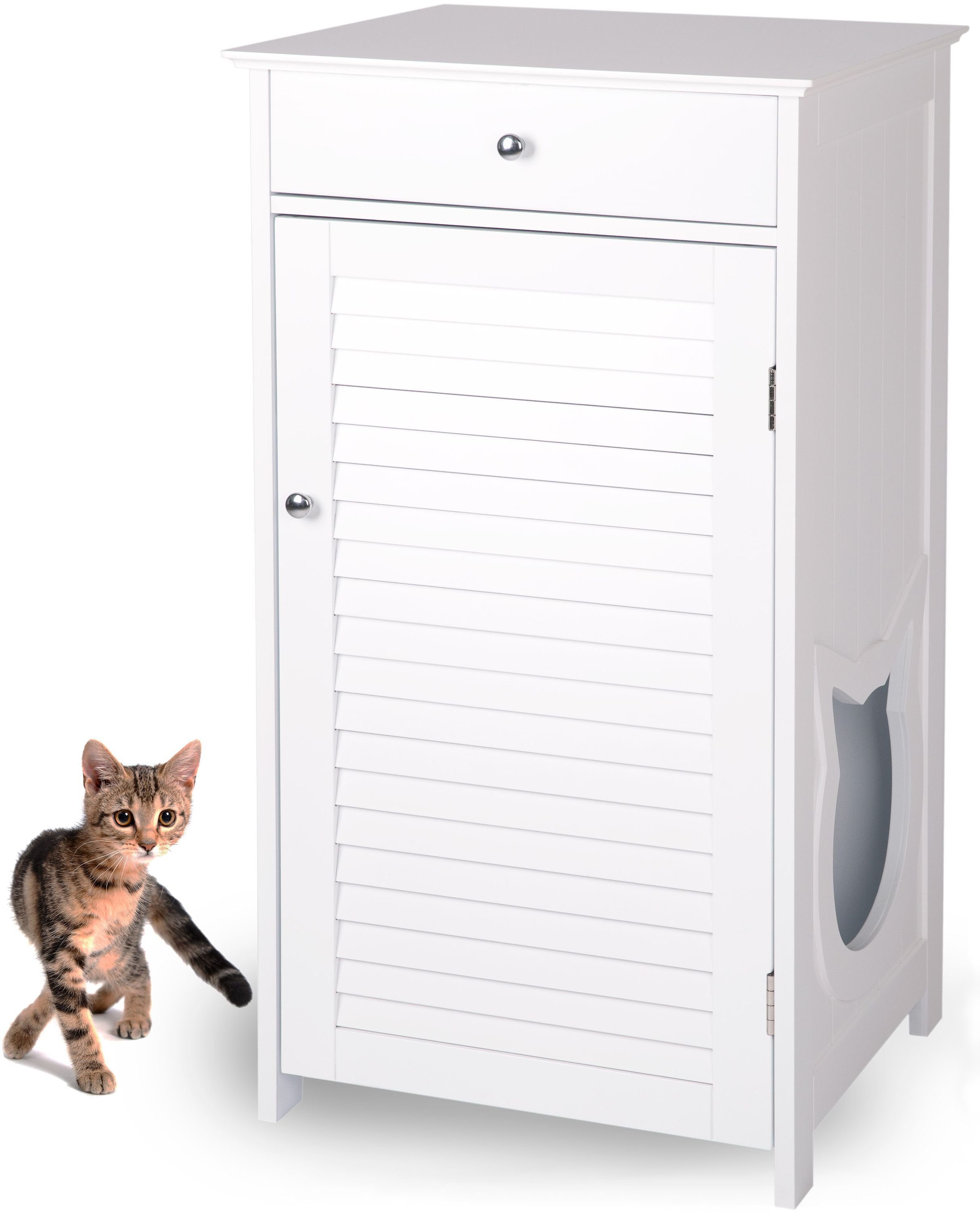 WONDERMAKE Tierhaus Katzenschrank für Katzentoilette Katzenklo-Schrank