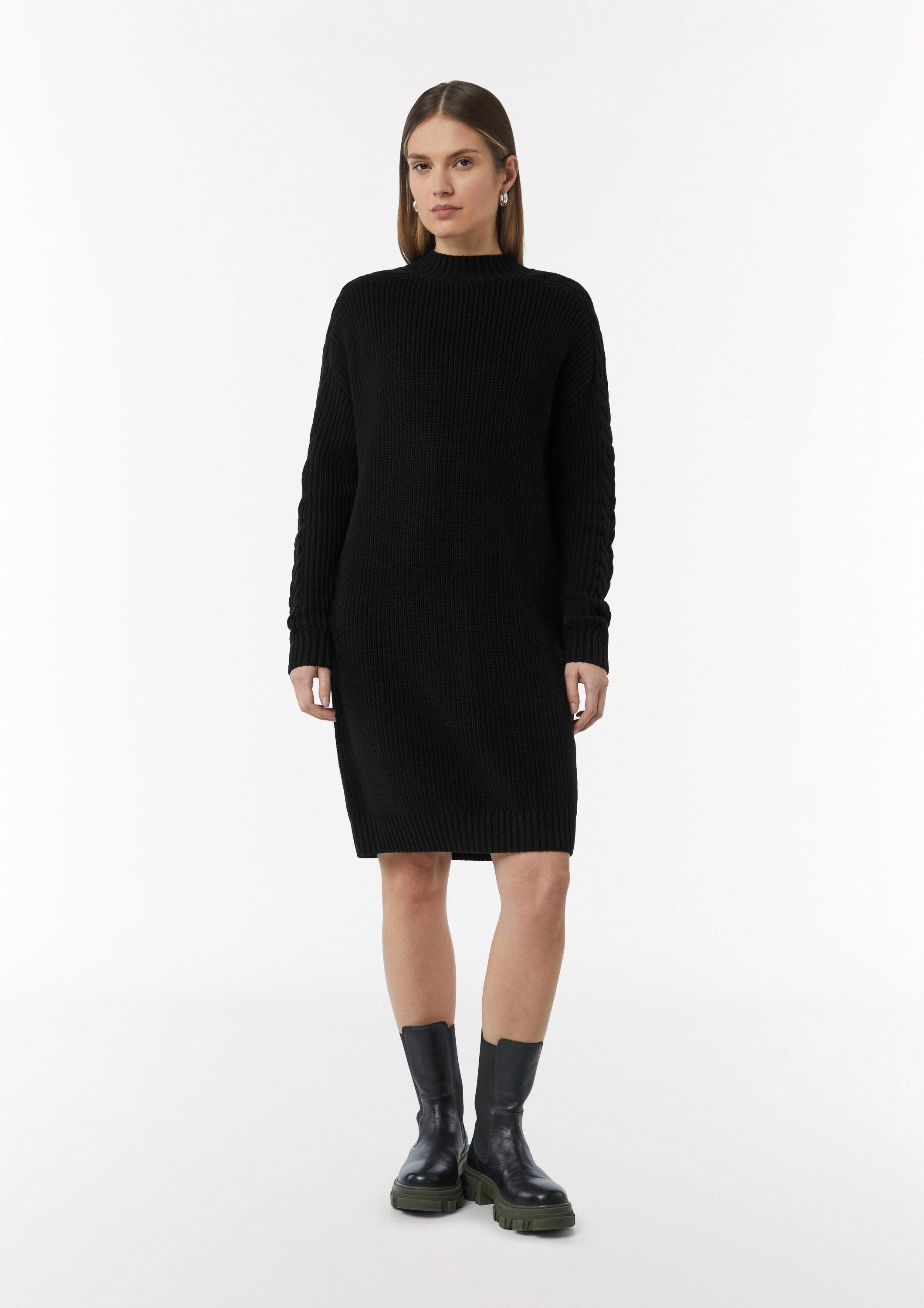 comma Maxikleid Kleid Kleid mit Zopfmuster-Detail