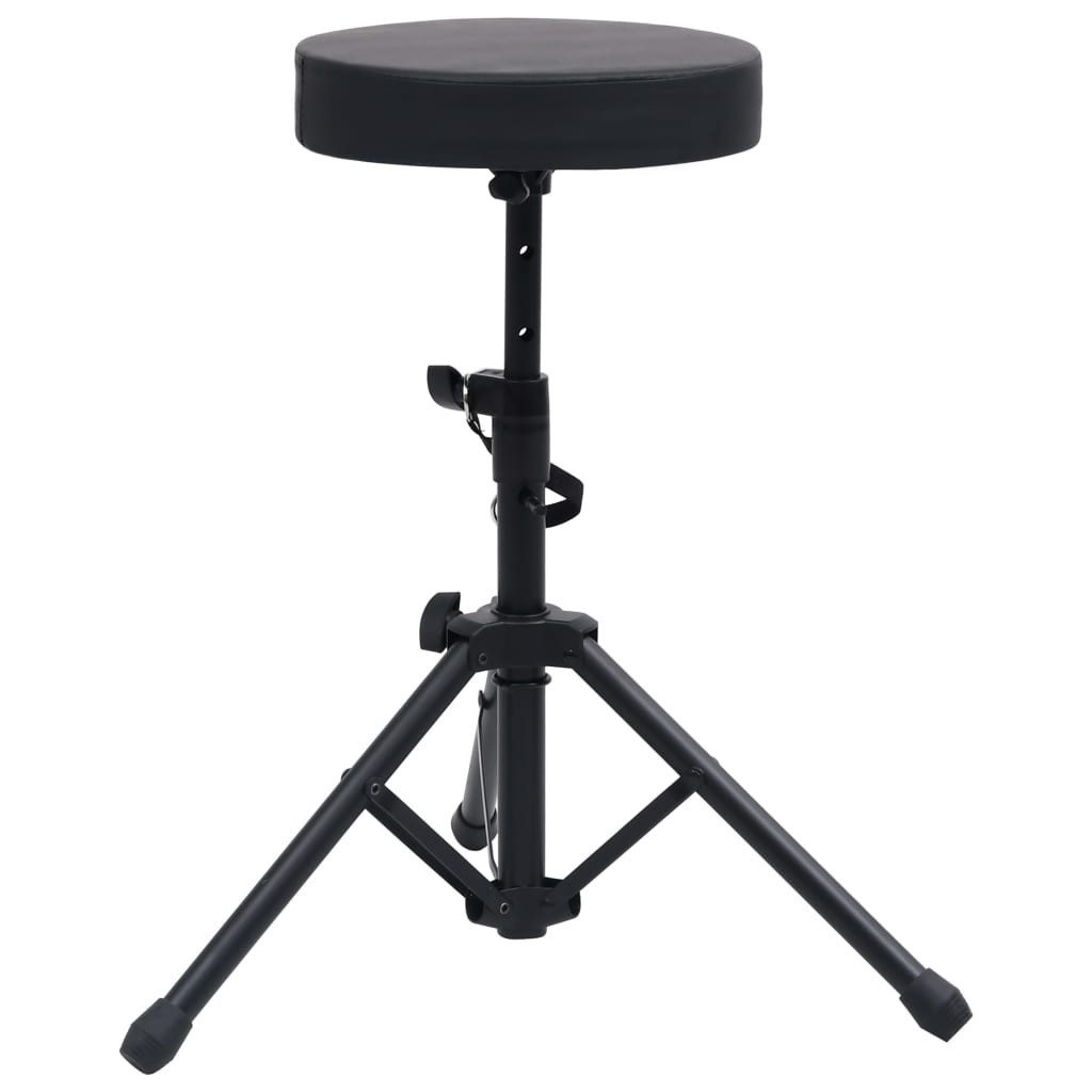 vidaXL Hocker, Verstellbarer Drumhocker Schwarz Rund