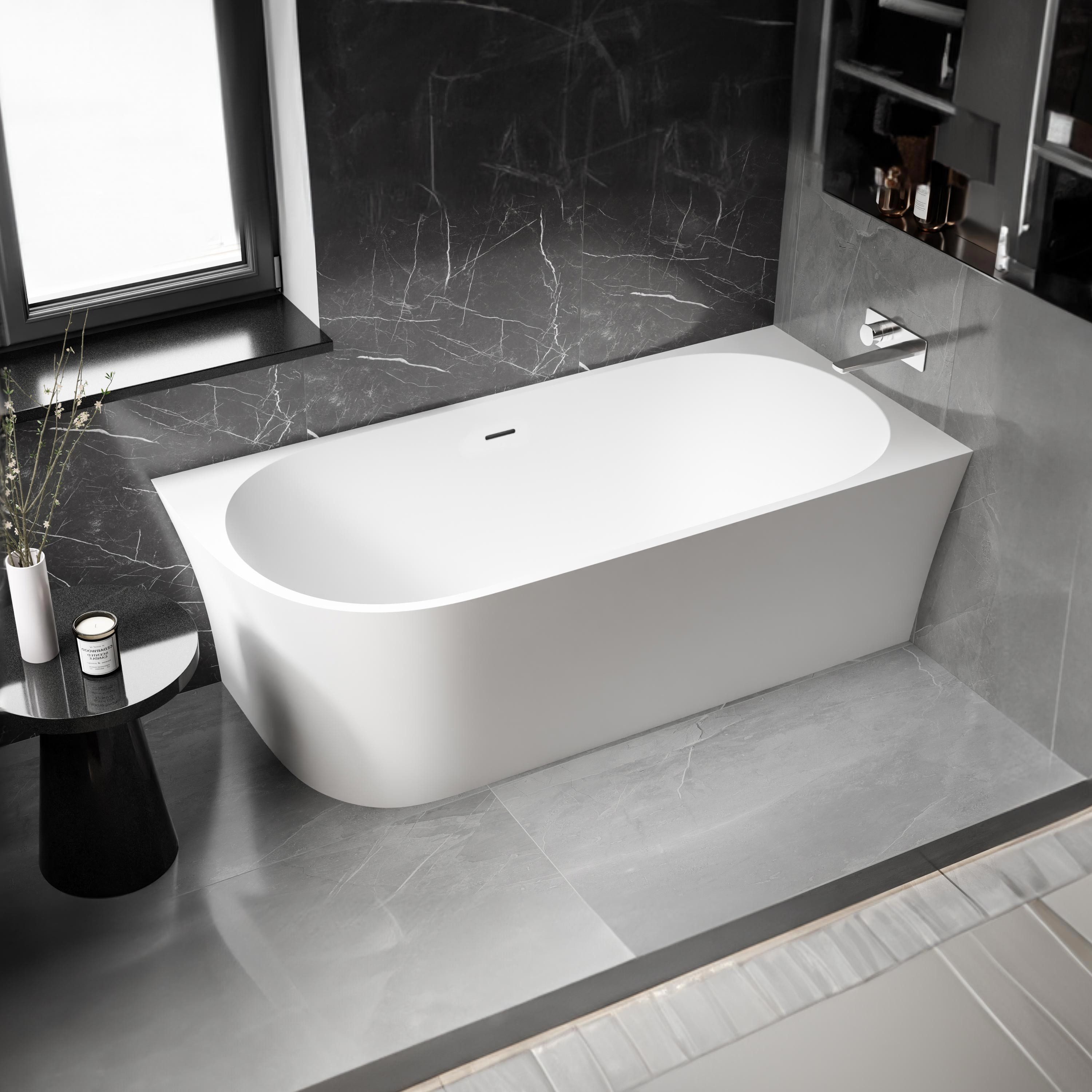 Bernstein Badewanne NOVA CORNER, (Freistehende Acryl-Badewanne,