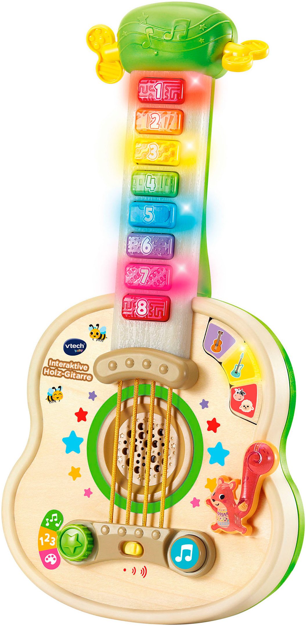 Vtech® Spiel-Gitarre Interaktive Holz-Gitarre, mit Licht