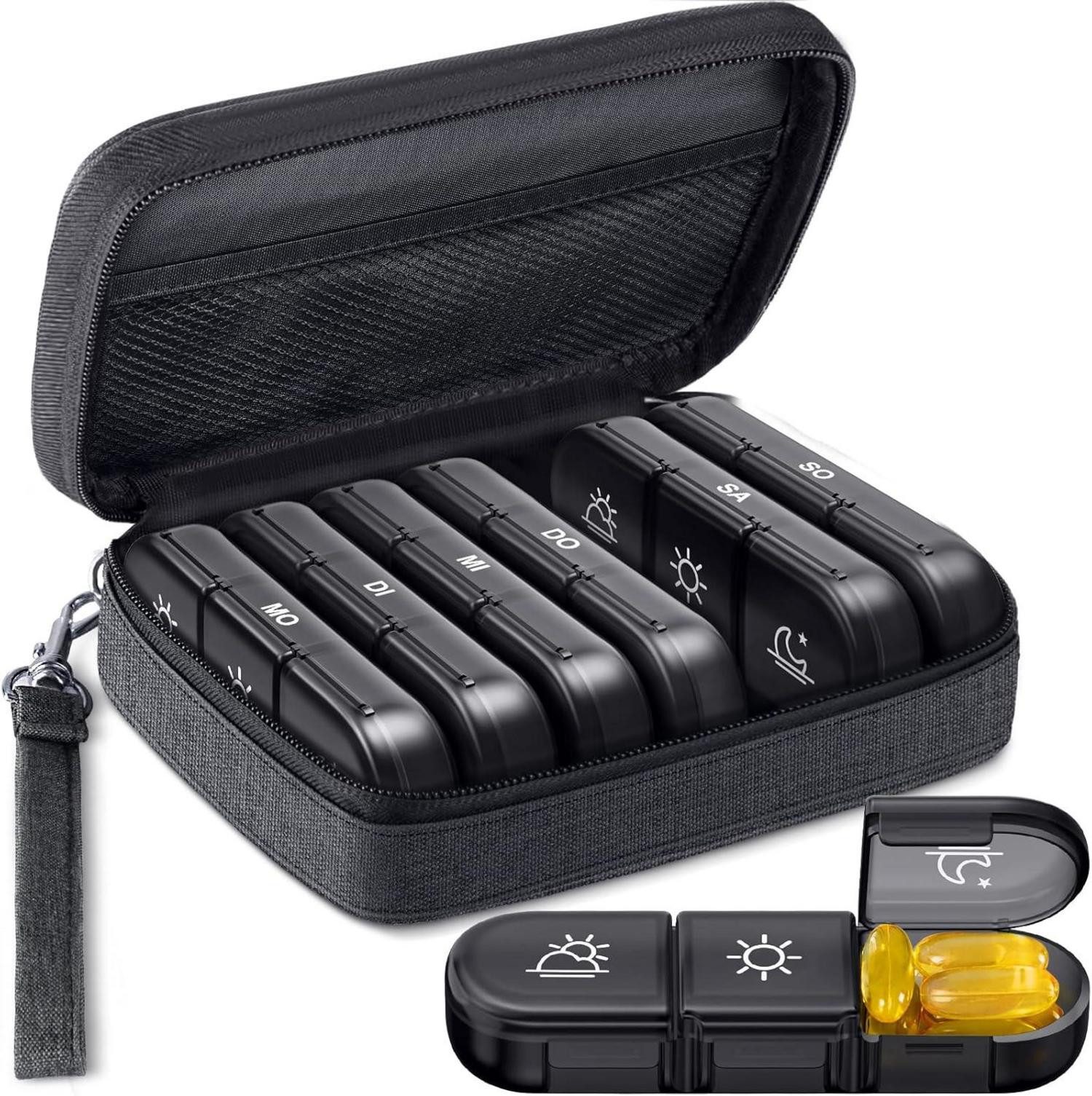 LuxusKollektion Pillendose Tablettenbox 7 Tage mit