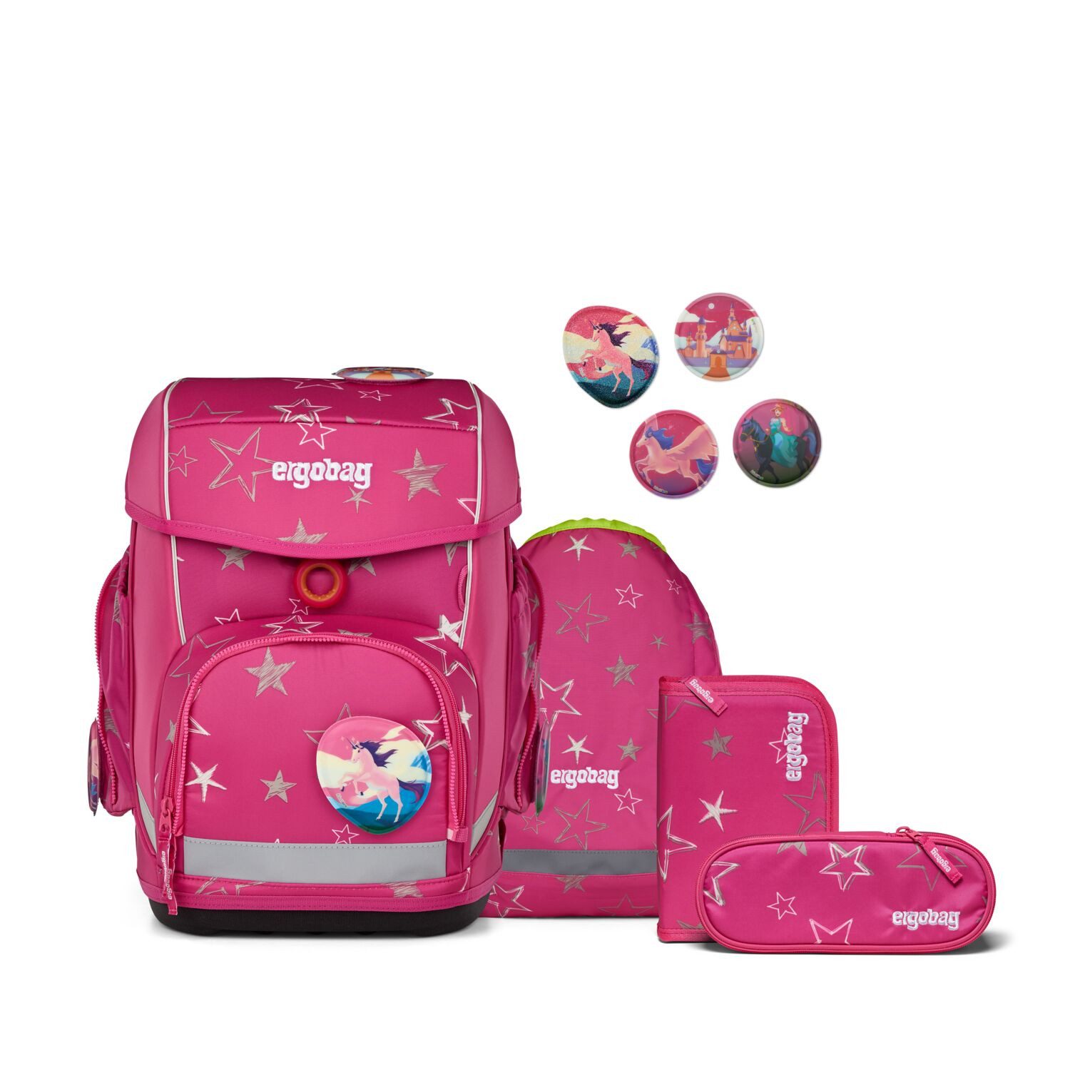 ergobag Schulranzen Schulranzen-Set CUBO SternzauBär 5-teilig