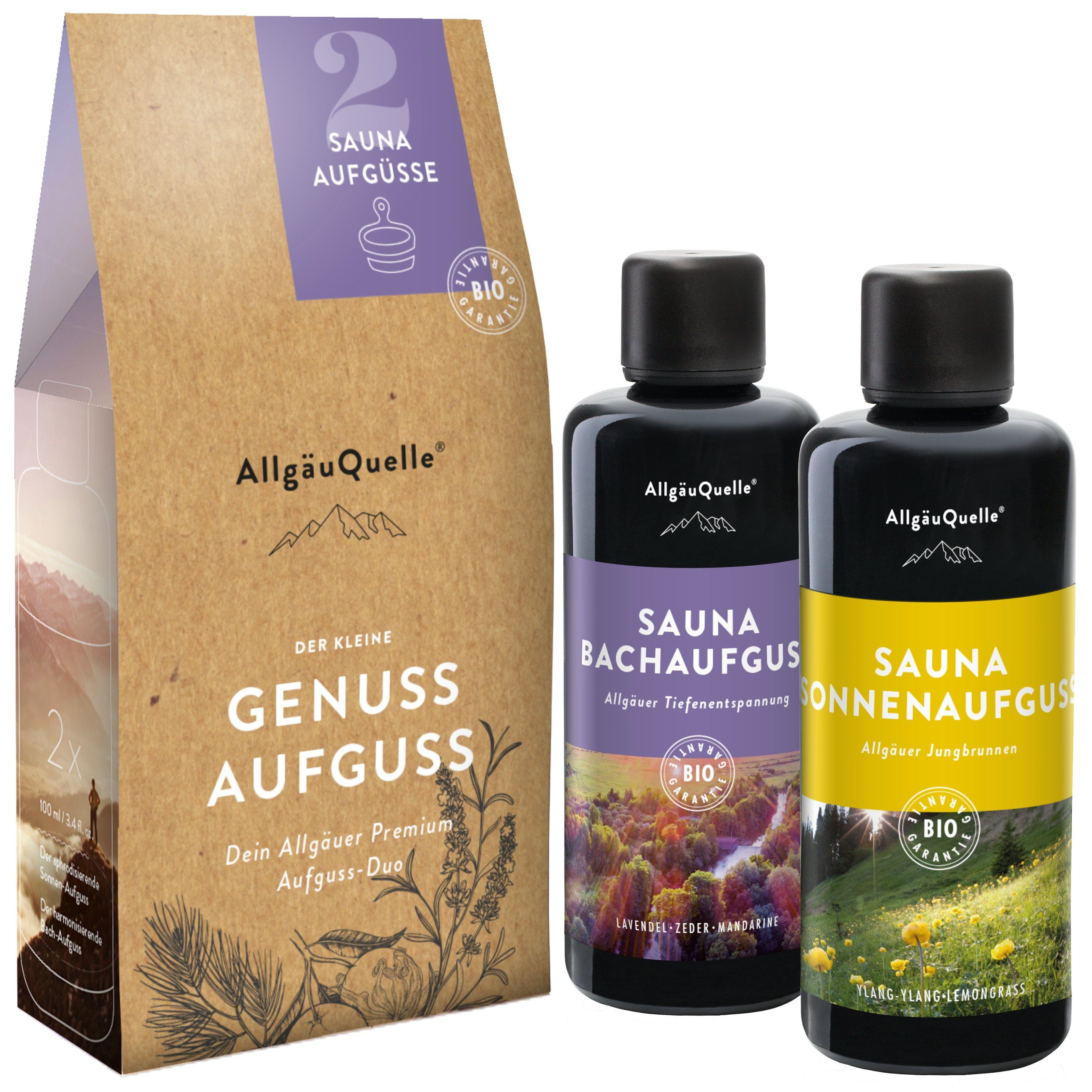 Allgäuquelle Sauna-Aufgussset Bio Saunaaufguss Kleiner Genuss