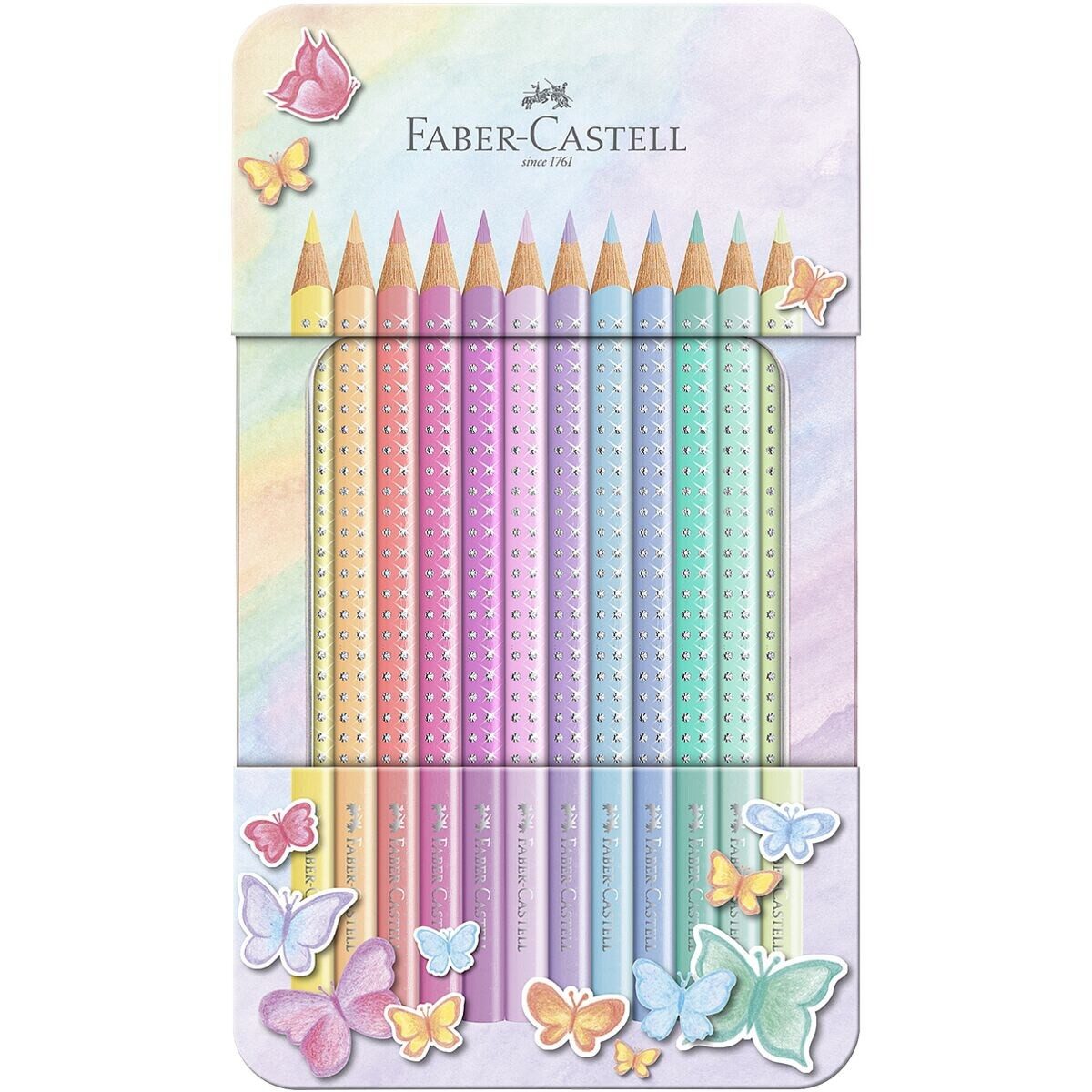Faber-Castell Buntstift Sparkle Pastell, (12-tlg), Pastellfarben,
