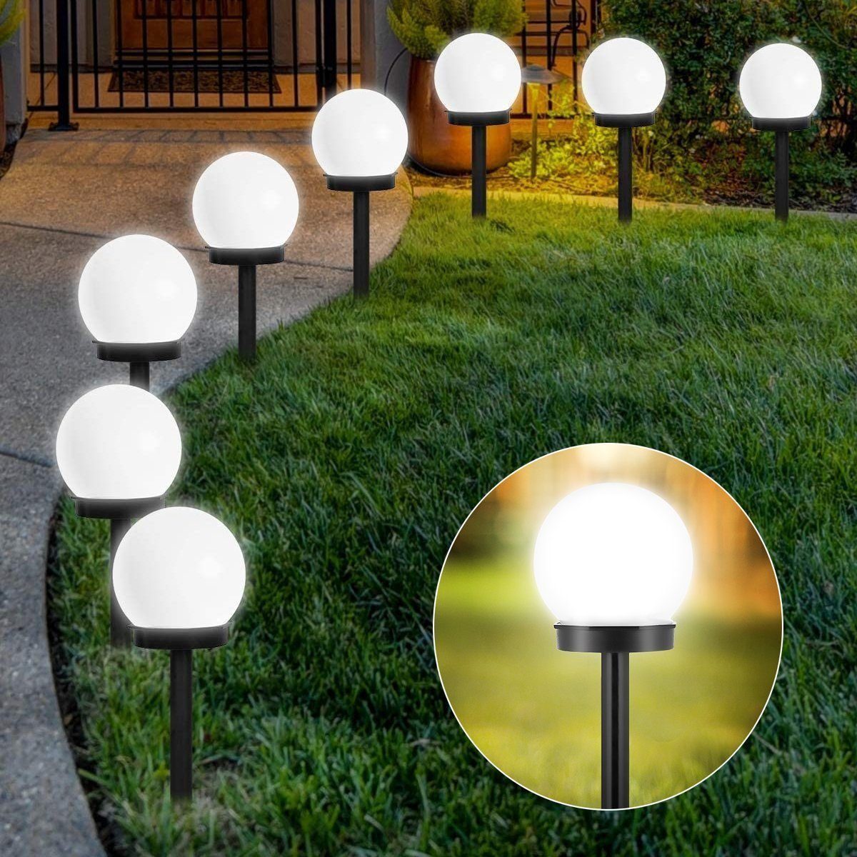 oyajia LED Solarleuchte 4/8 Stück LED