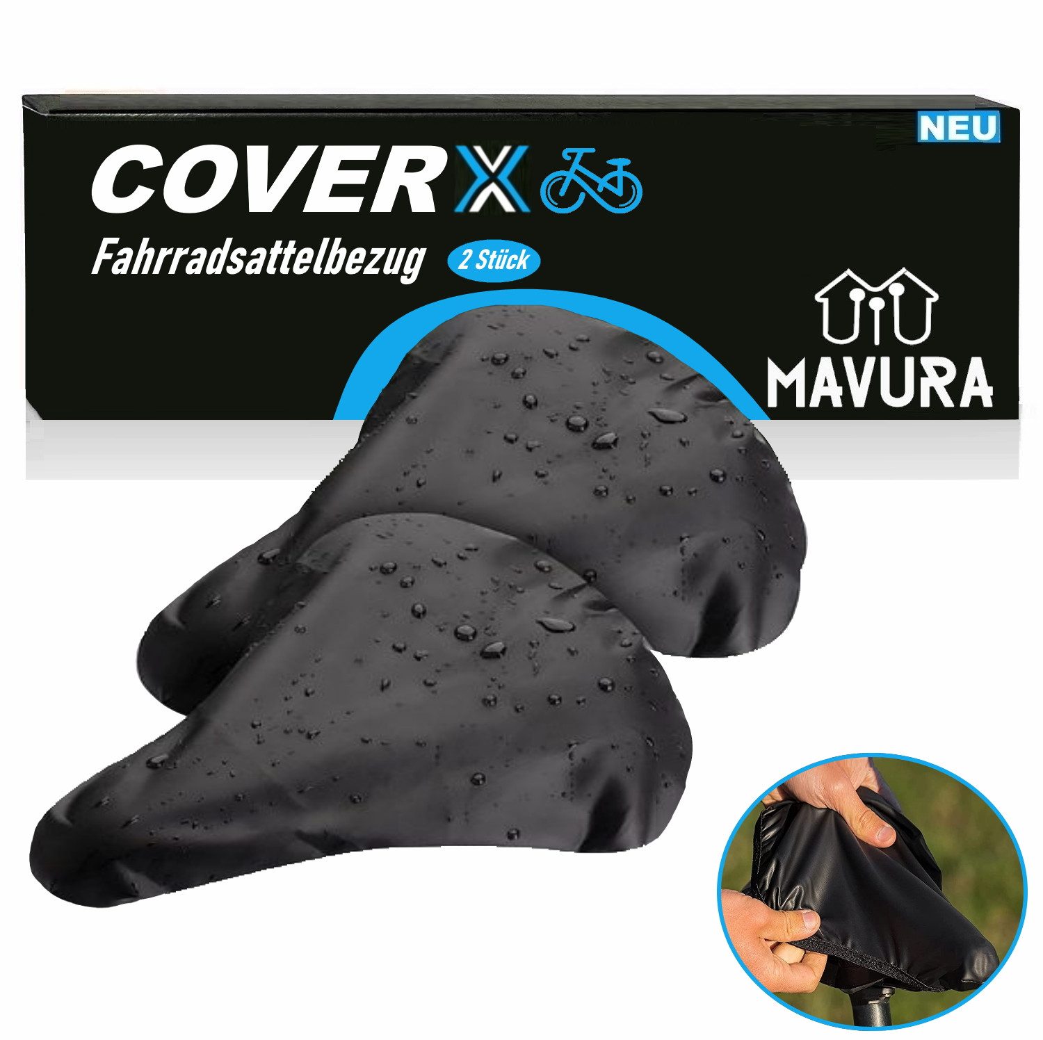 MAVURA Sattelbezug COVERX Universal Fahrrad Sattel