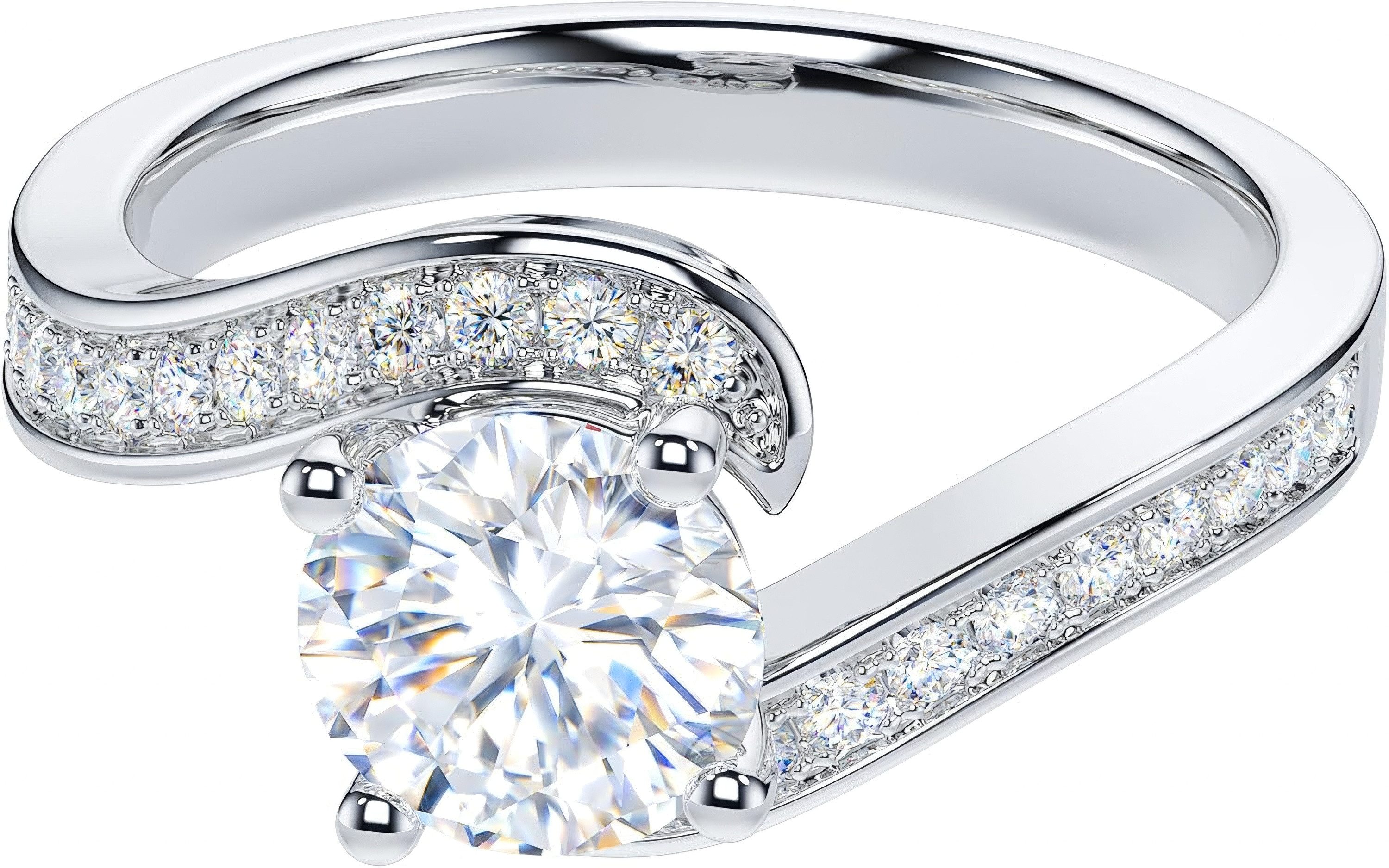 Jumpeak Diamantring Laborgezüchteter Diamant-Wirbelring mit 1
