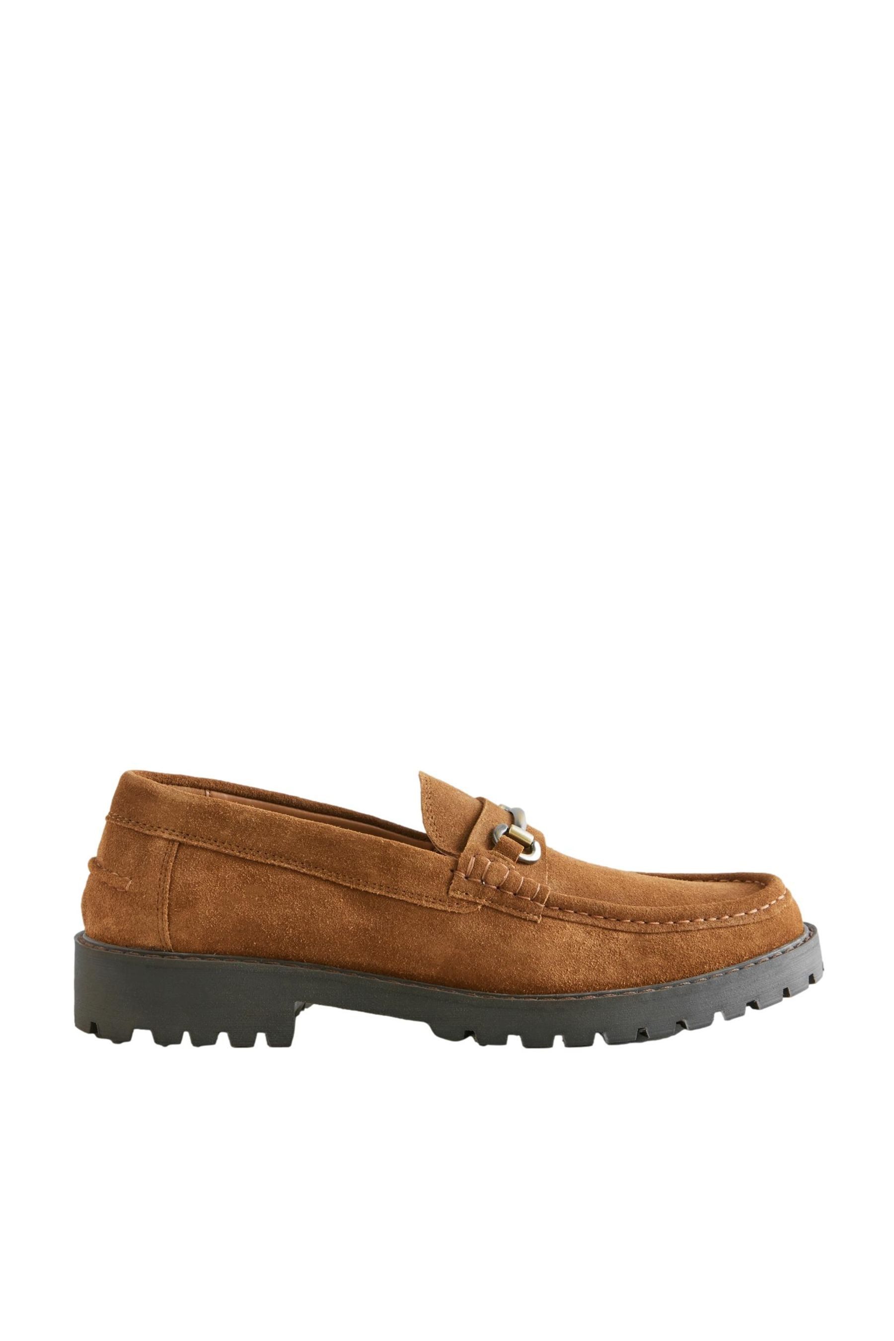 Next Klobige Loafer aus Veloursleder mit