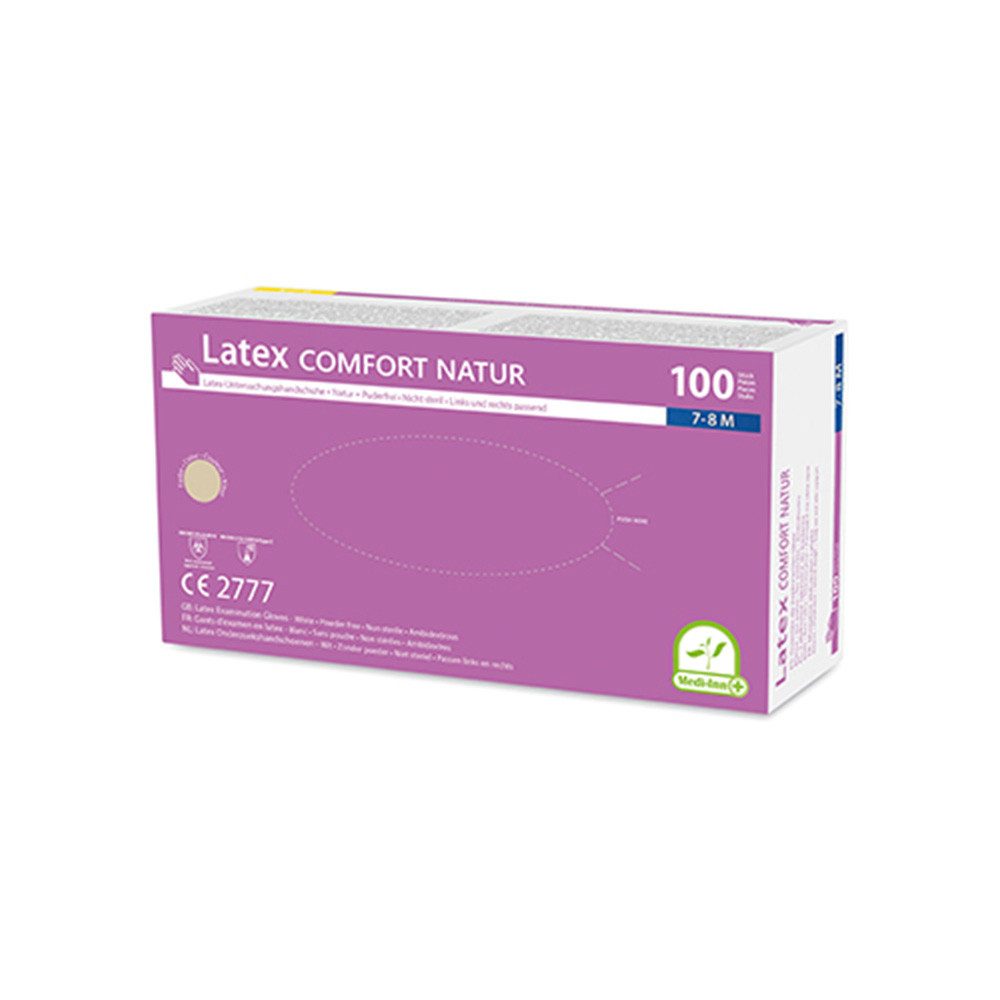 Medi-Inn Latexhandschuhe Latex Comfort Natur Einmalhandschuhe
