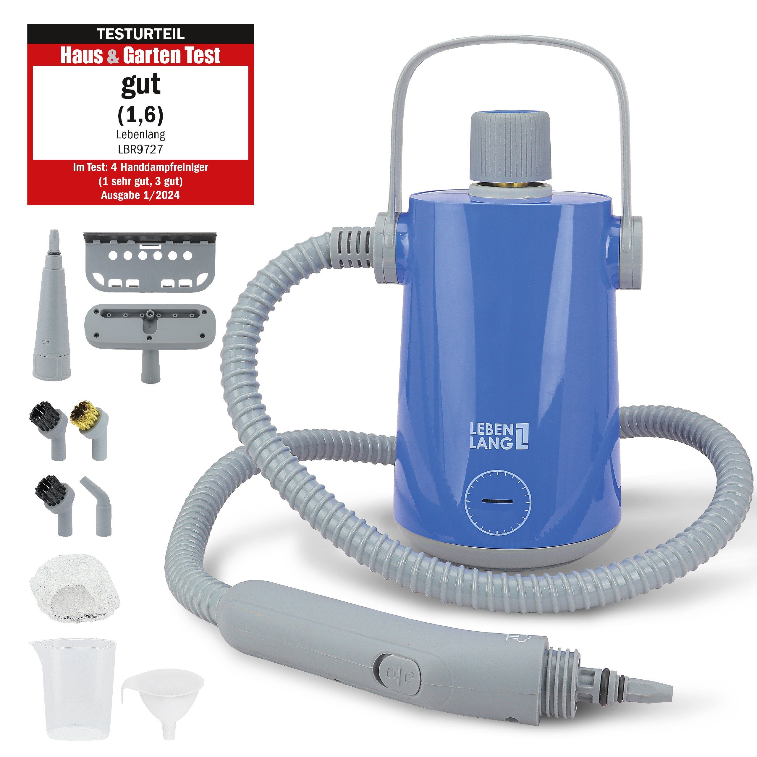 Lebenlang Dampfreiniger Handgerät Steam Cleaner Dampfreiniger,
