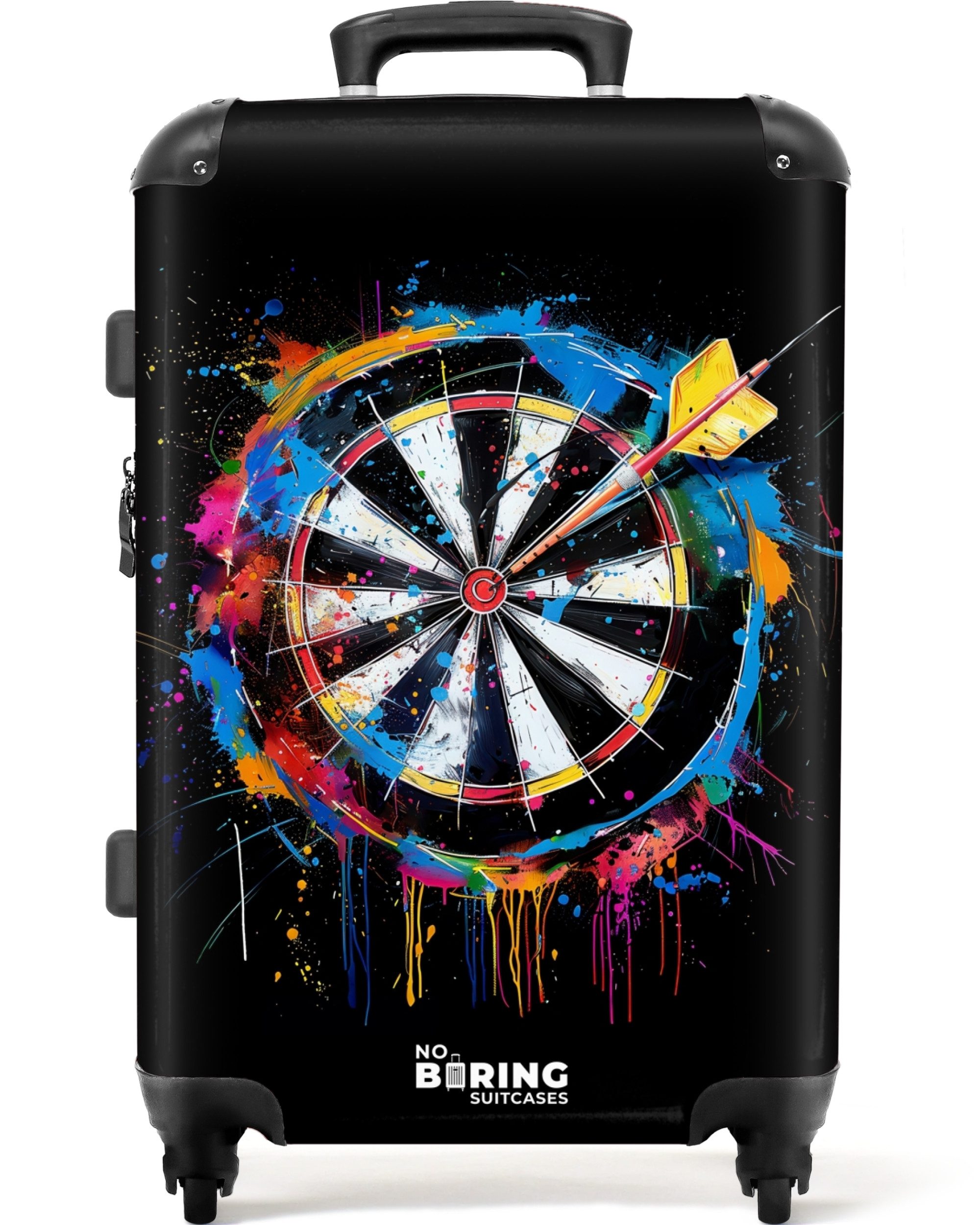 NoBoringSuitcases.com© Hartschalen-Trolley Dartscheibe mit Graffiti 67