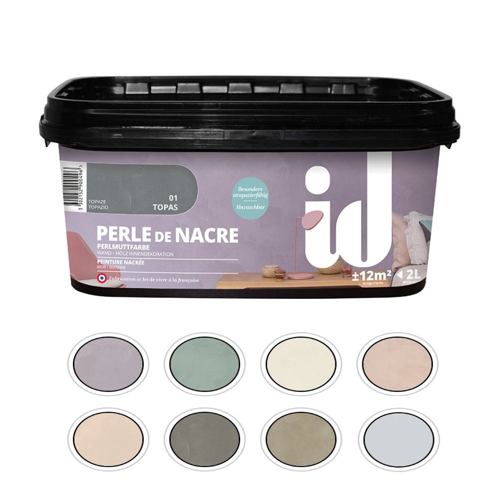ID PARIS Wandfarbe Perlmuttfarbe 2 Liter