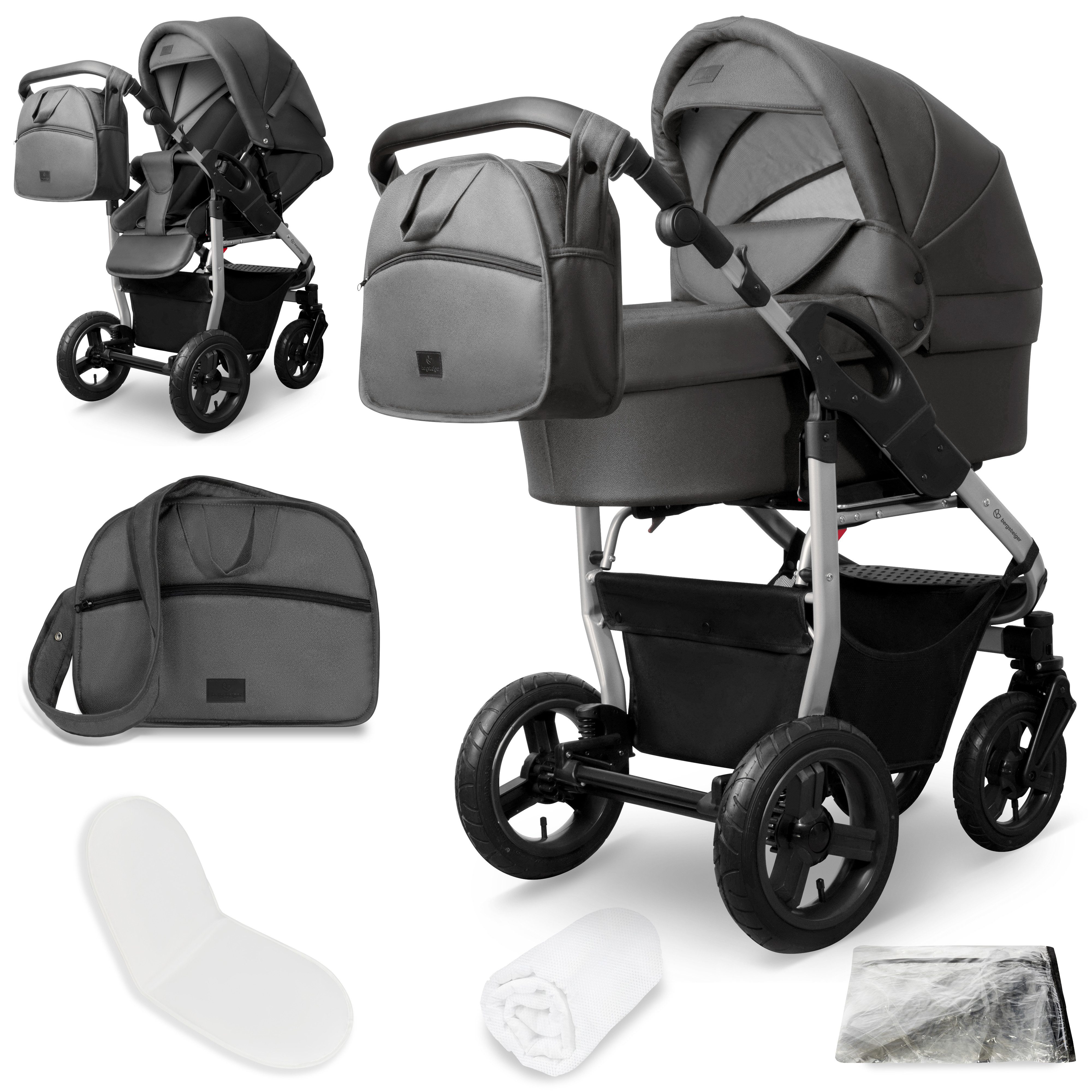 bergsteiger Kombi-Kinderwagen Babywagen Capri 3in1, Kombikinderwagen