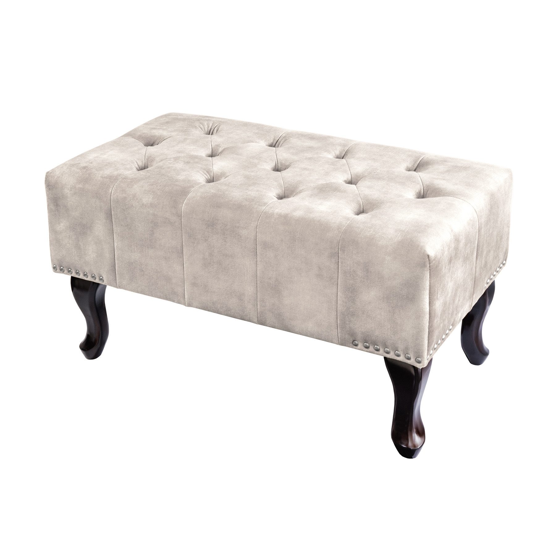 riess-ambiente Fußhocker CHESTERFIELD 80cm champagner beige