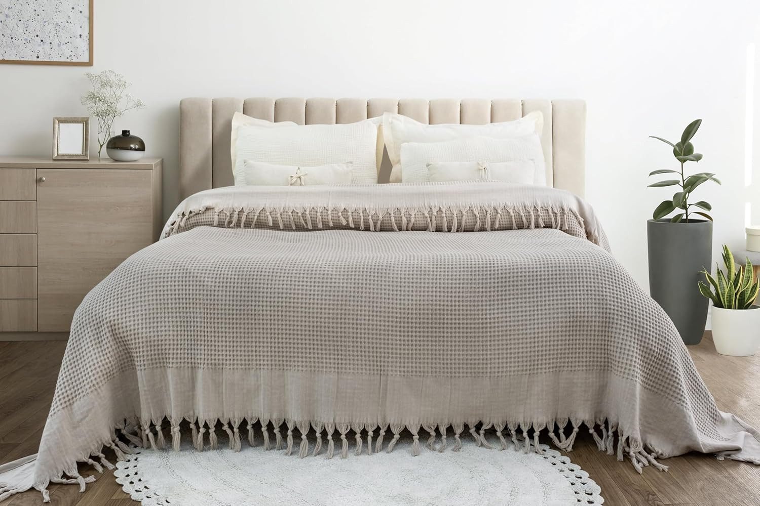 BOHORIA Tagesdecke Tagesdecke Santorini Sepia 220x240