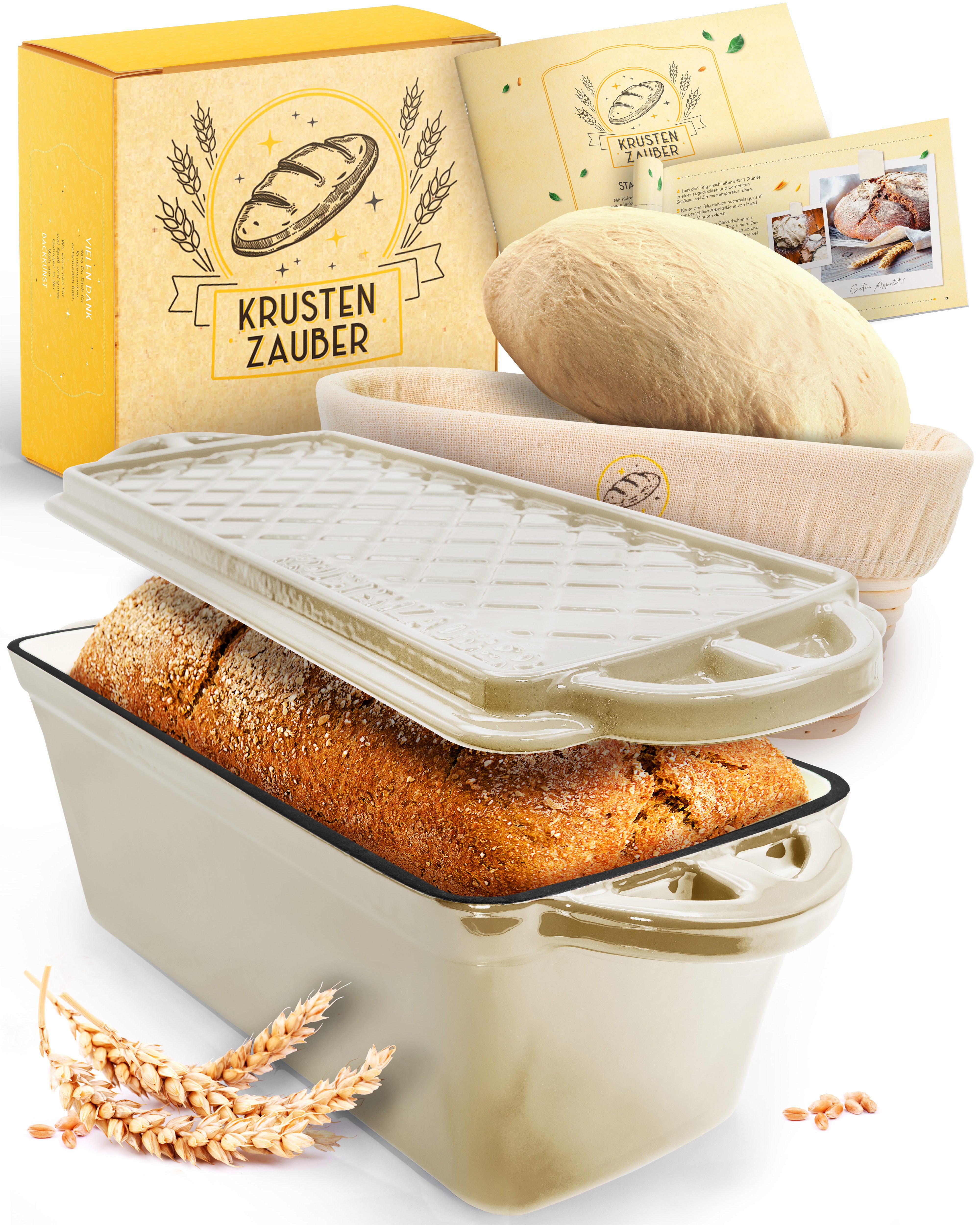 Krustenzauber Brotbackform Brotbackform Gusseisen Topf Brot