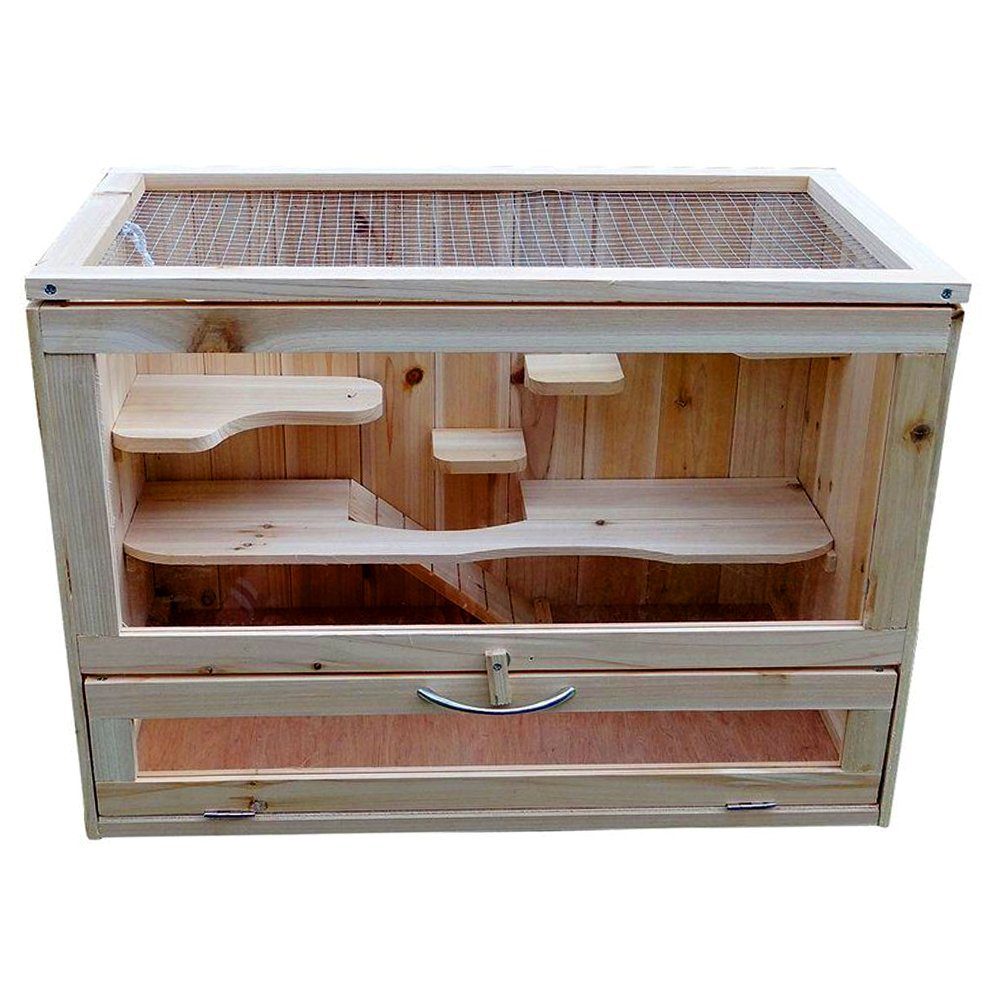 Mucola Kleintierkäfig Nagerkäfig Kleintierstall Mäusekäfig Holz