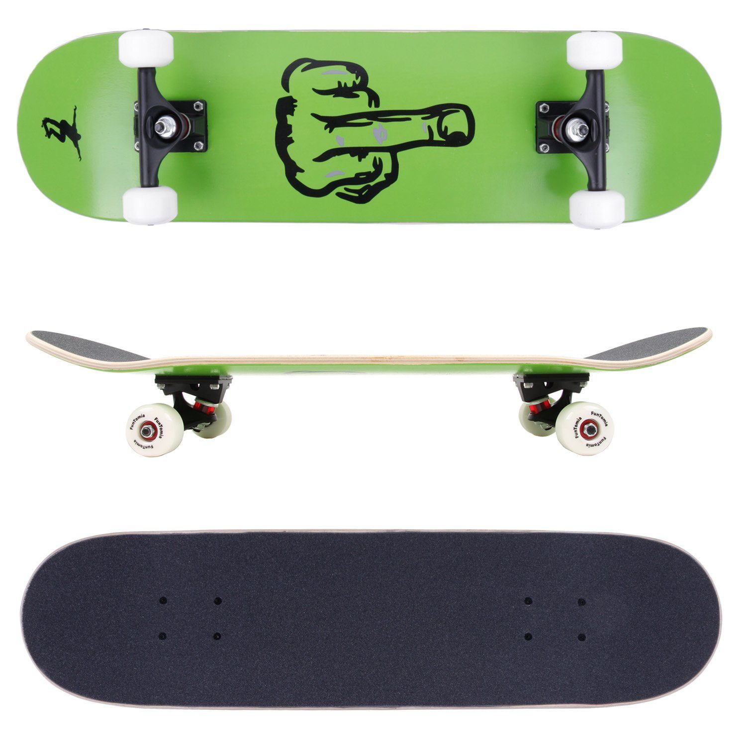 FunTomia Skateboard Skateboard mit Mach1 ABEC-9