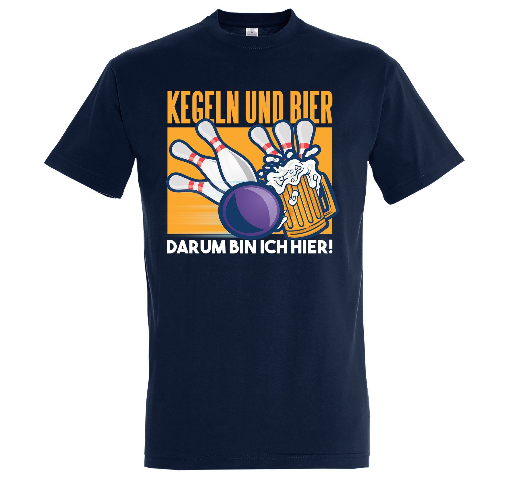 Youth Designz T-Shirt 'Kegeln Und Bier,