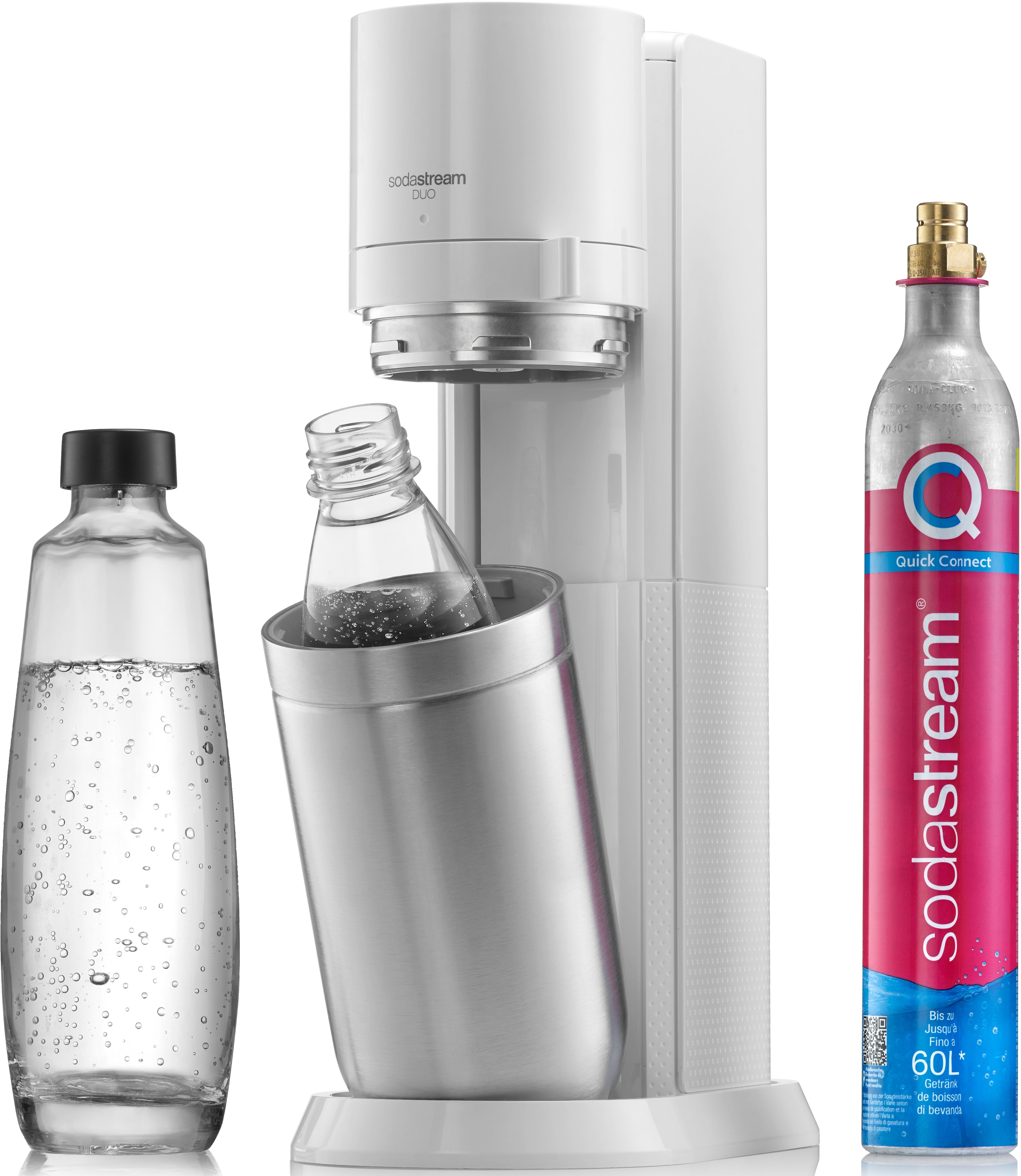 SodaStream Wassersprudler DUO, (Set, 4-tlg), CO2-Zylinder,