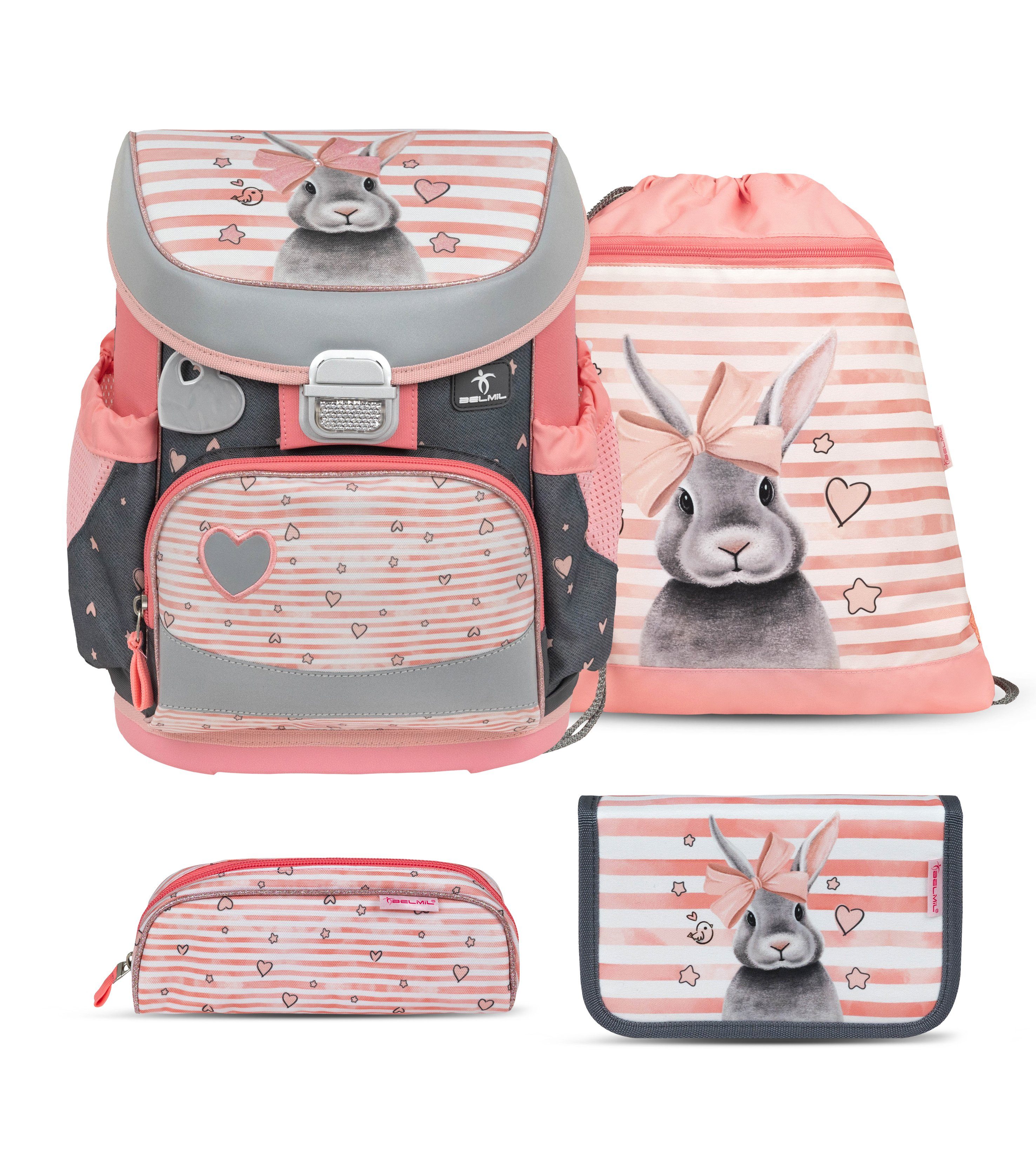 Belmil Schulranzen Mini-Fit ergonomisches Schulranzen-Set 4-teilig