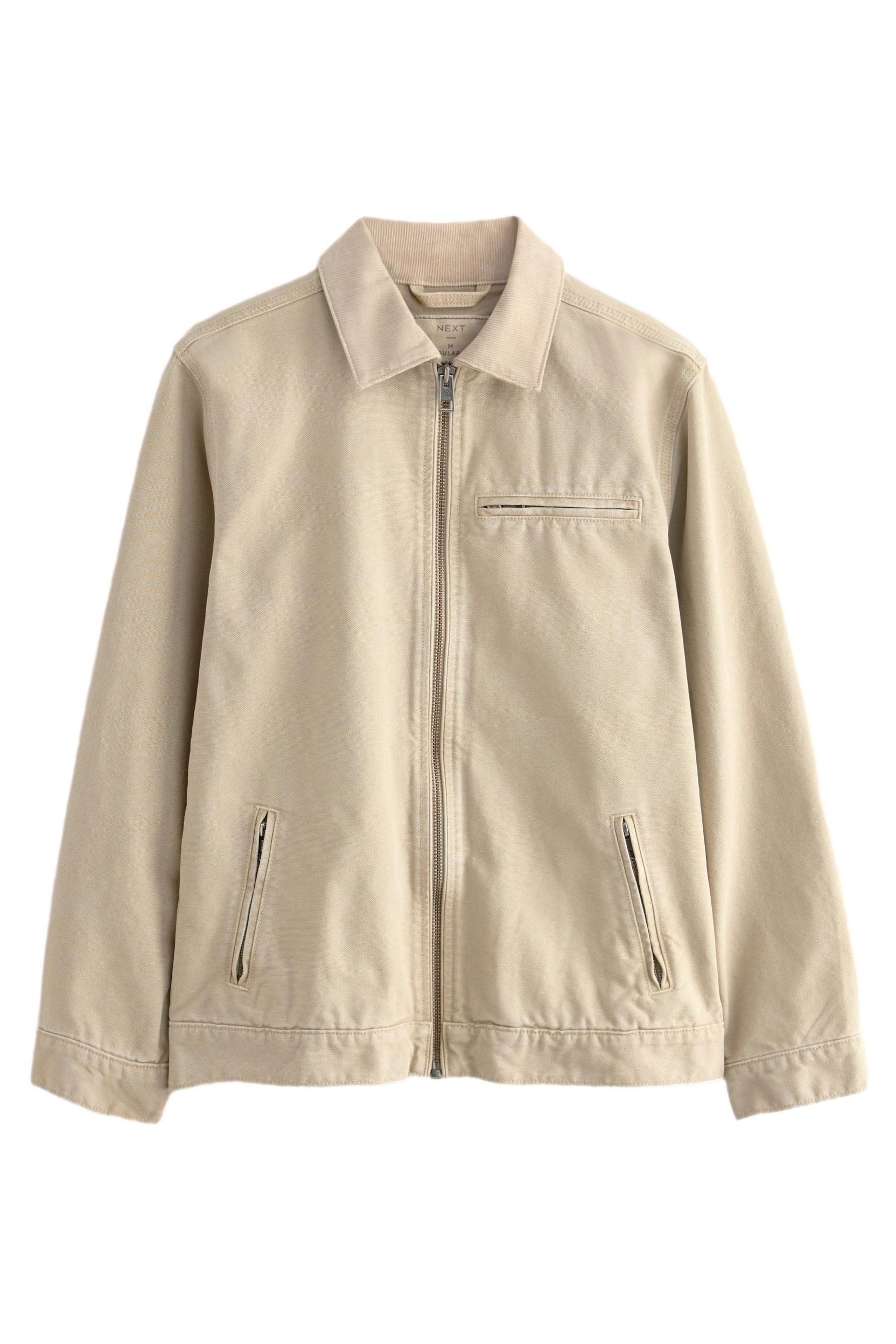 Next Canvasjacke Arbeitsjacke mit Cordkragen 100