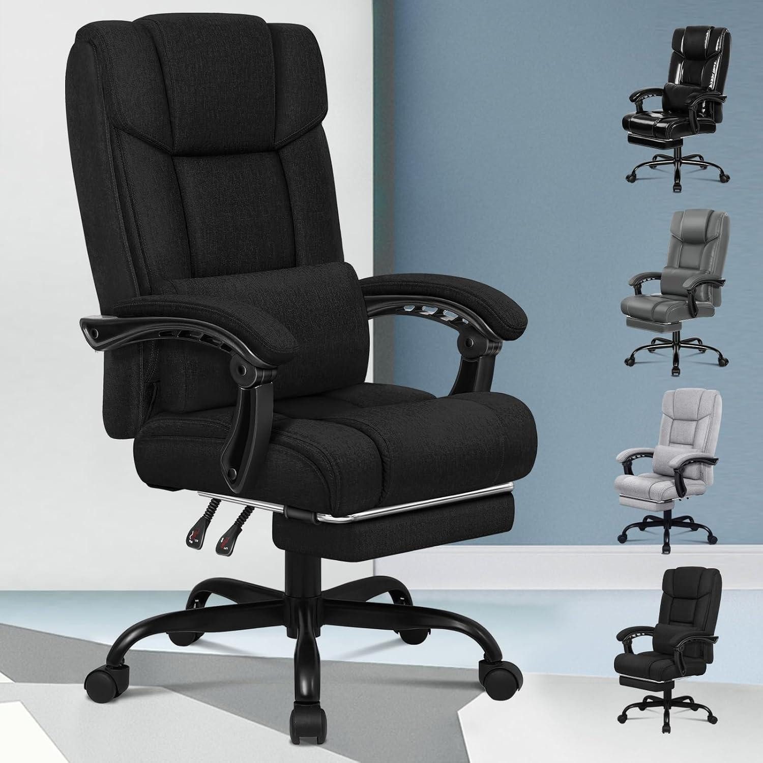 LuxusKollektion Bürostuhl Ergonomischer Bürostuhl mit Fußstütze