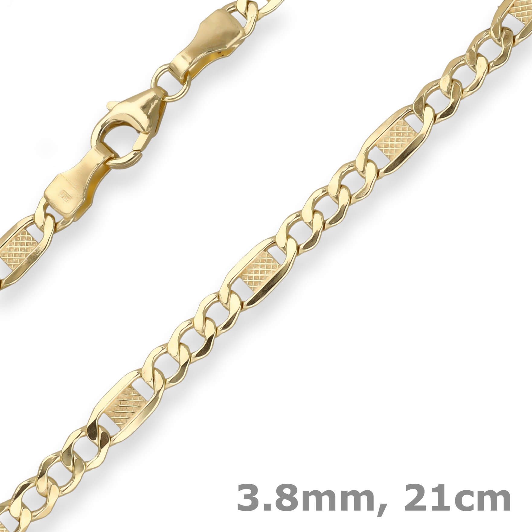 Schmuck Krone Goldarmband 3,8mm Armband Fantasiekette