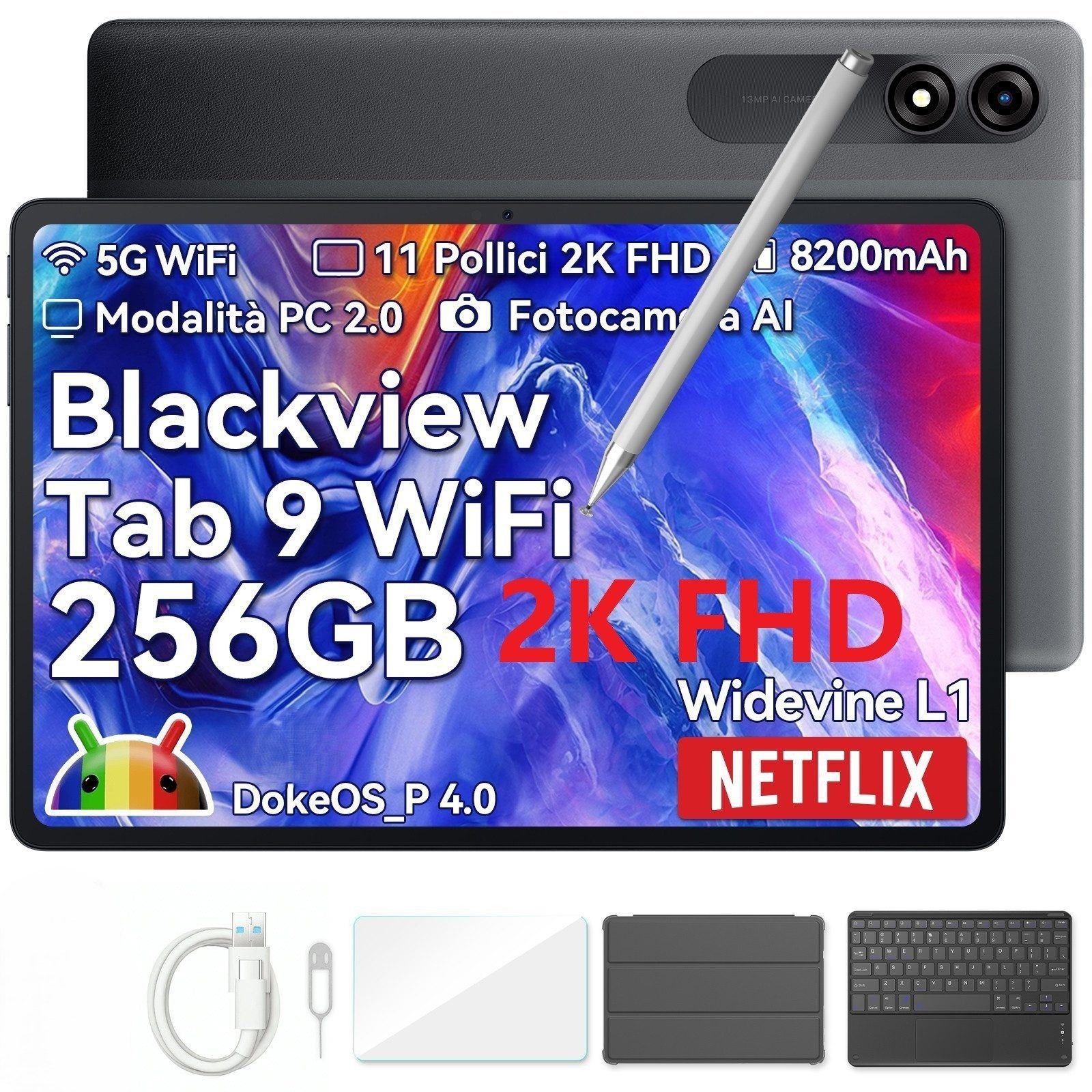 blackview Tab9Wifi FHD 2025 Android14 incl.