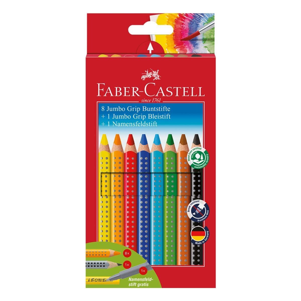 Faber-Castell Buntstift Jumbo GRIP, (10-tlg), mit