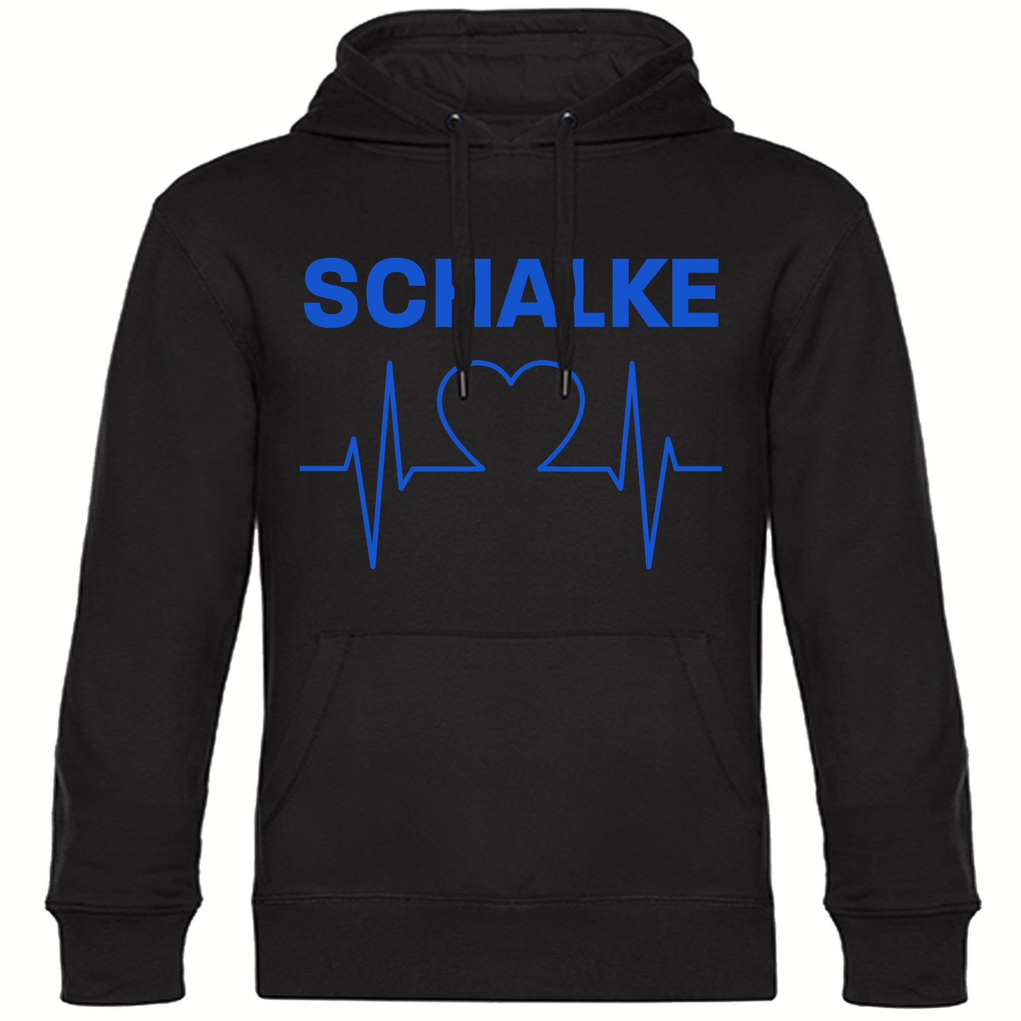 multifanshop Kapuzensweatshirt Schalke - Herzschlag -